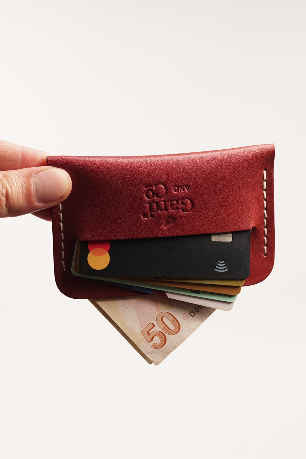 Gard And Co-Flat Deri Kartlık Bordo-Cüzdan & Kartlık-3-Milagron.com