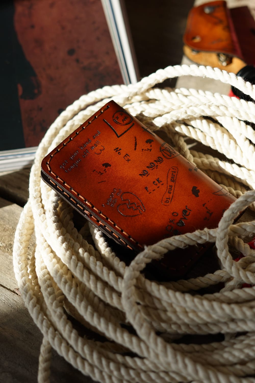 Gard And Co-Özel Tasarım Kaotik Dikey Deri Cüzdan-Cüzdan & Kartlık-5-Milagron.com