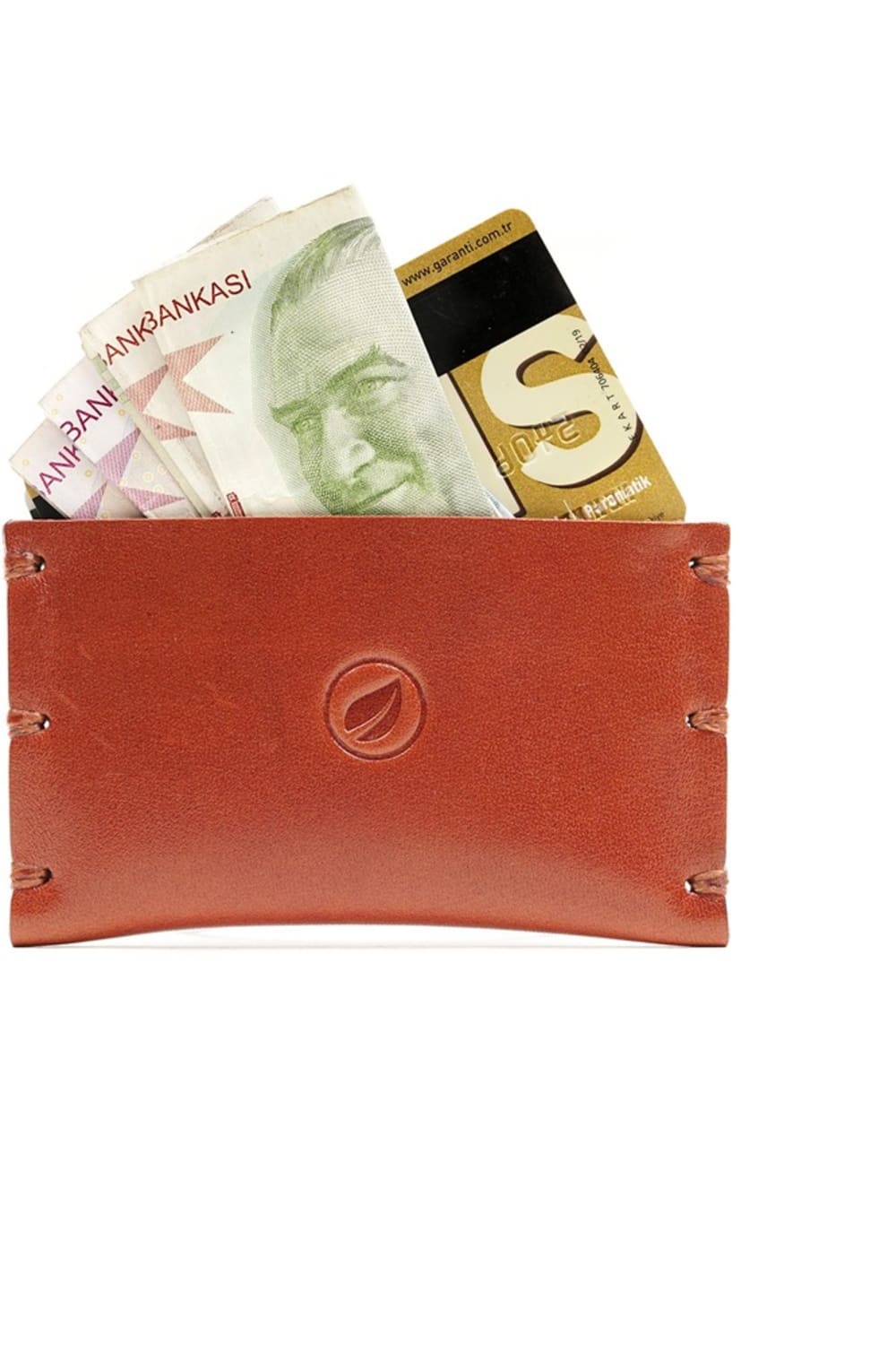 Gard And Co-Thin Oval Wallet / Hakiki Deri El Yapımı İnce Taba Kartlık (Unisex)-Kartvizitlik-4-Milagron.com