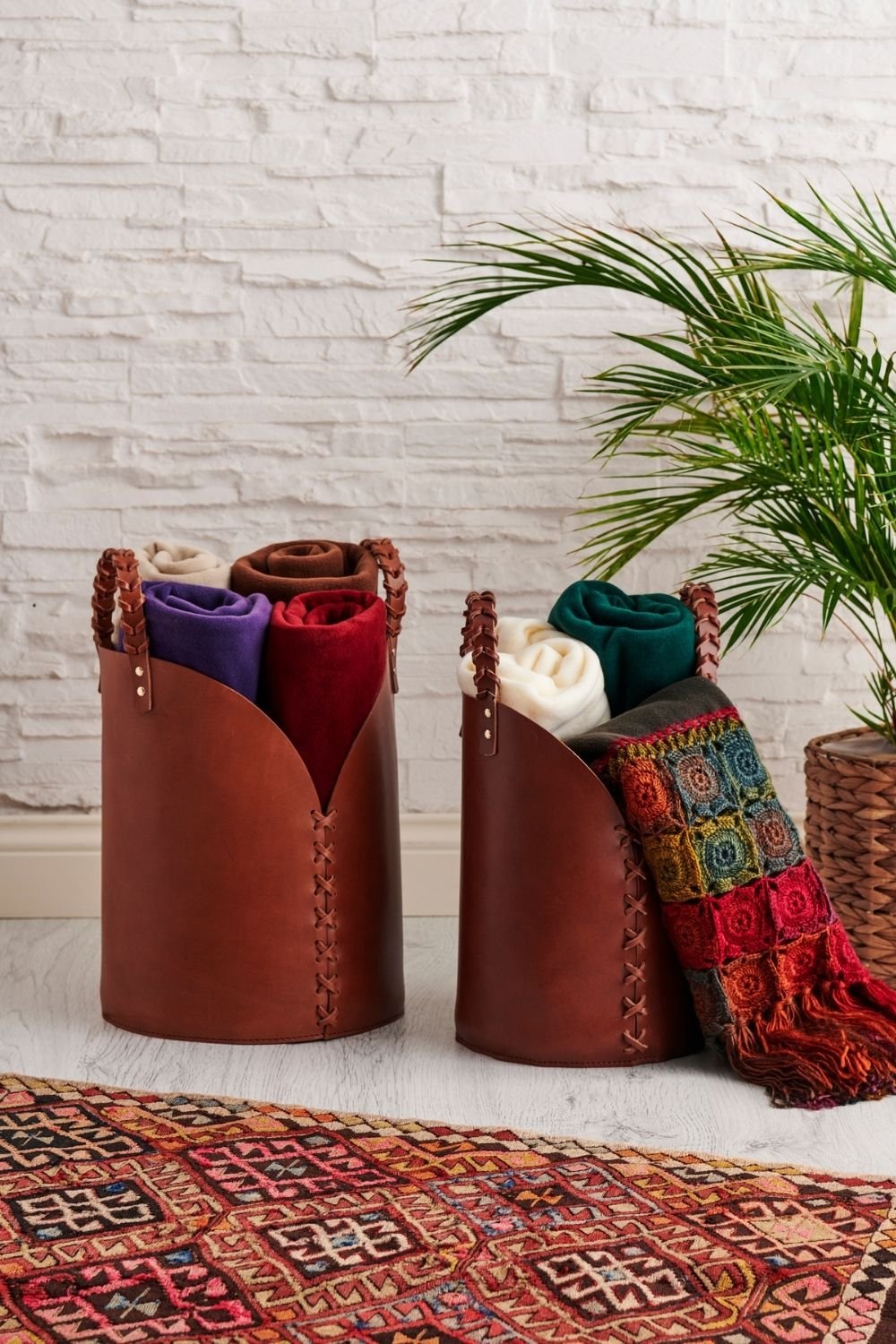 Gardin Leather-Dekoratif Sepet-Bardak-1-Milagron.com