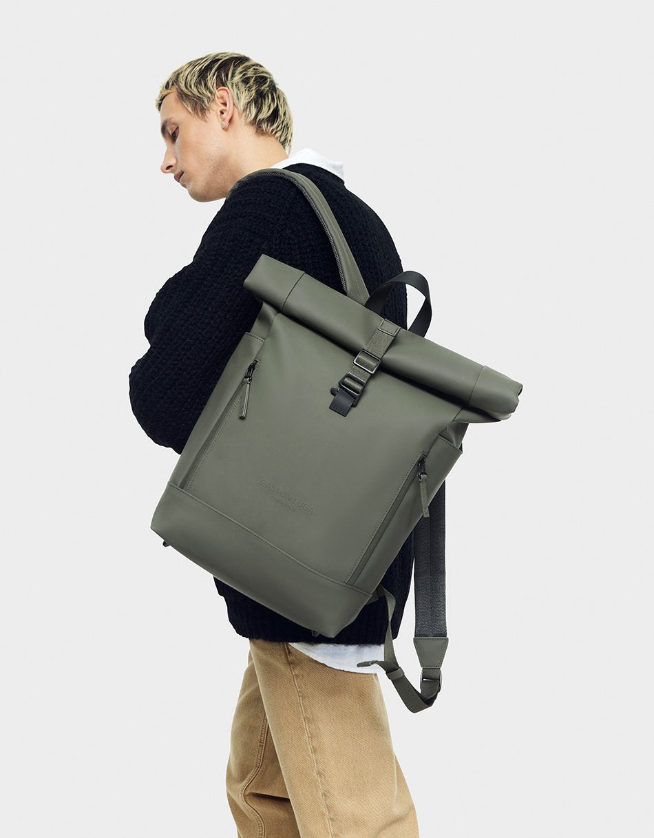 Gaston Luga-Gaston Luga Rullen 13'' Sırt çantası Olive-Sırt Çantası-4-Milagron.com