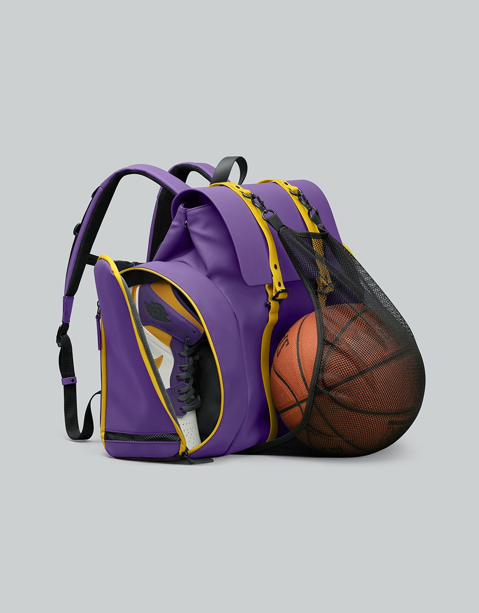 Gaston Luga-Gaston Luga Splash Sneaker Pockets Spor çantası Mor-Bavul & Seyahat Çantası-3-Milagron.com