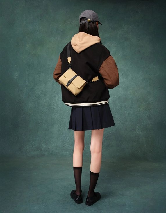 Gaston Luga Splash Crossbody Çanta- Latte