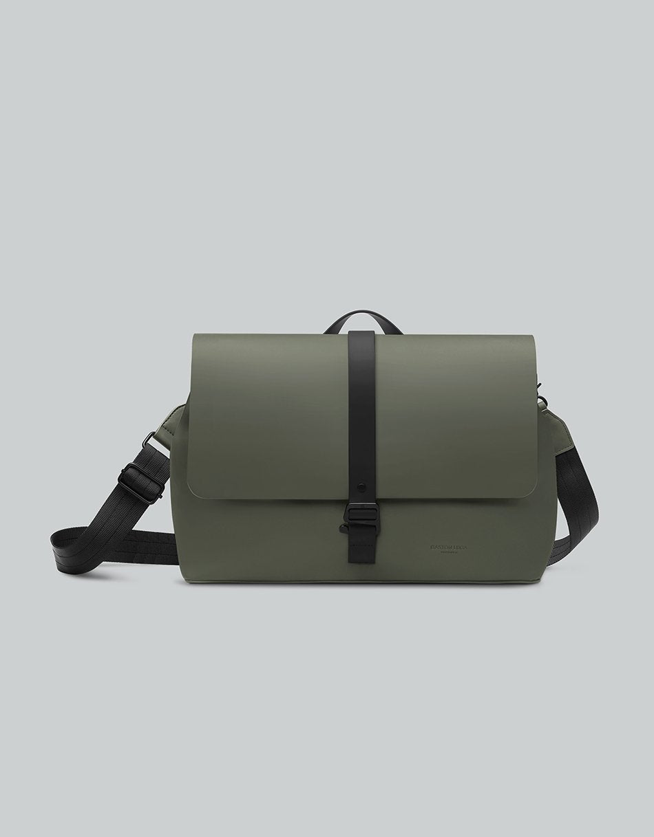 Gaston Luga Splash Crossbody Large 14" Çanta - Olive