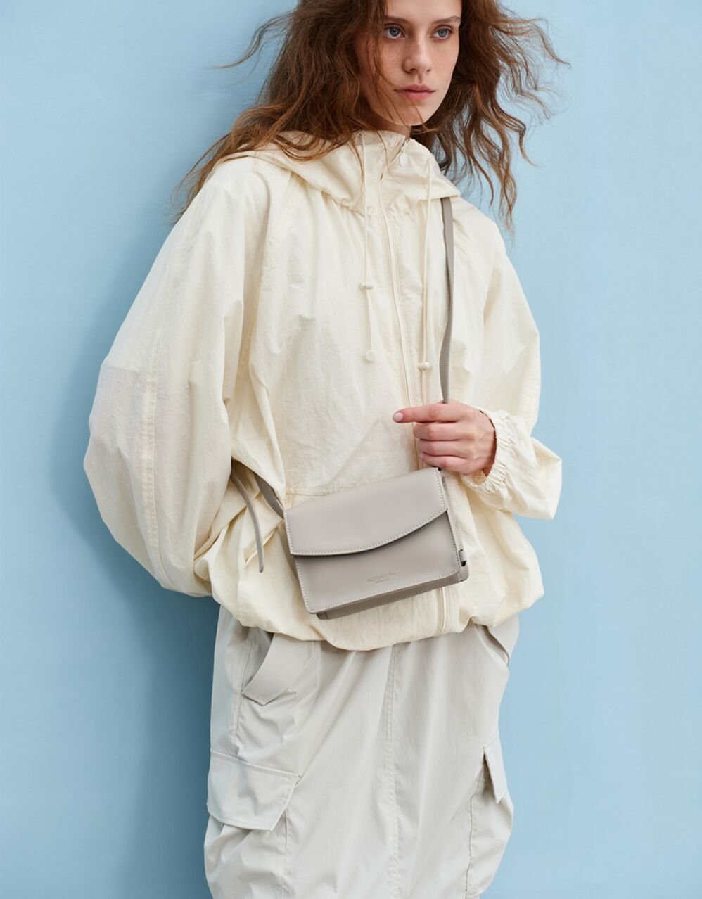 Gaston Luga Splash Pıx Crossbody Çanta - Taupe