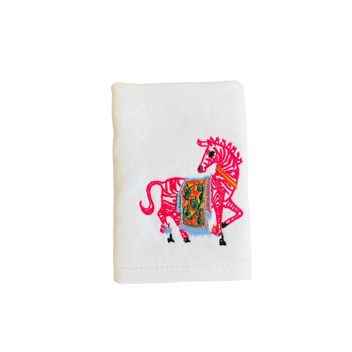 Animal Serisi Pembe Zebra Desenli Misafir El Havlusu