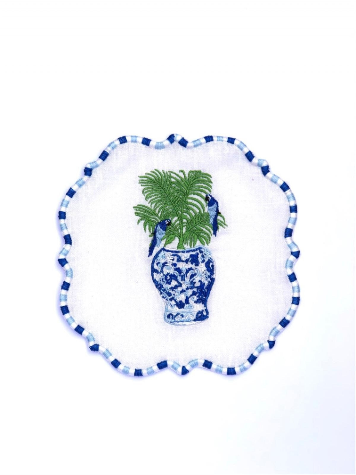 Dekoratif Blue Blanc Mavi Vazo Desenli Kokteyl Peçete - 2 Adet