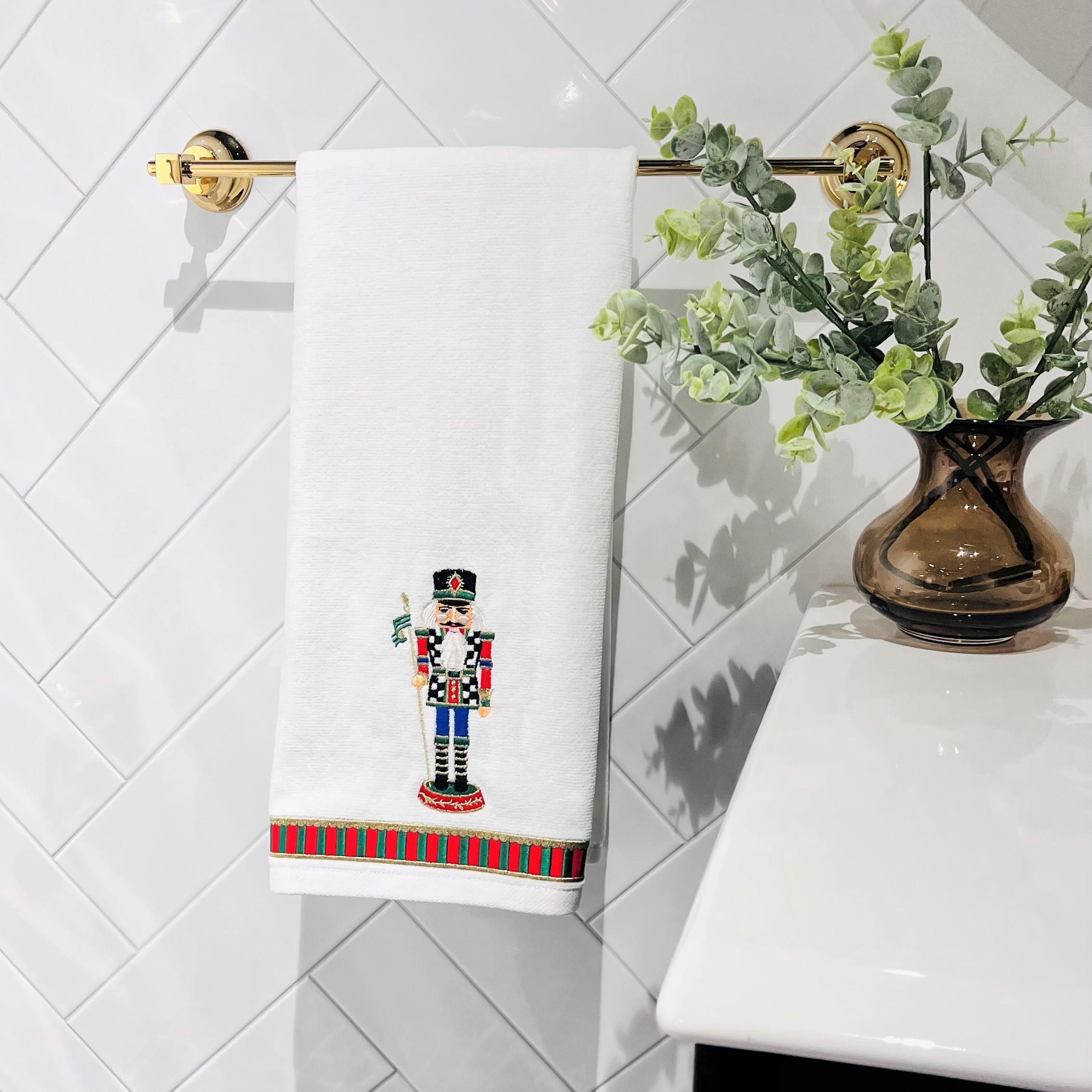 Dekoratif Nutcracker Desenli Yüz Havlusu ( 1 Adet )