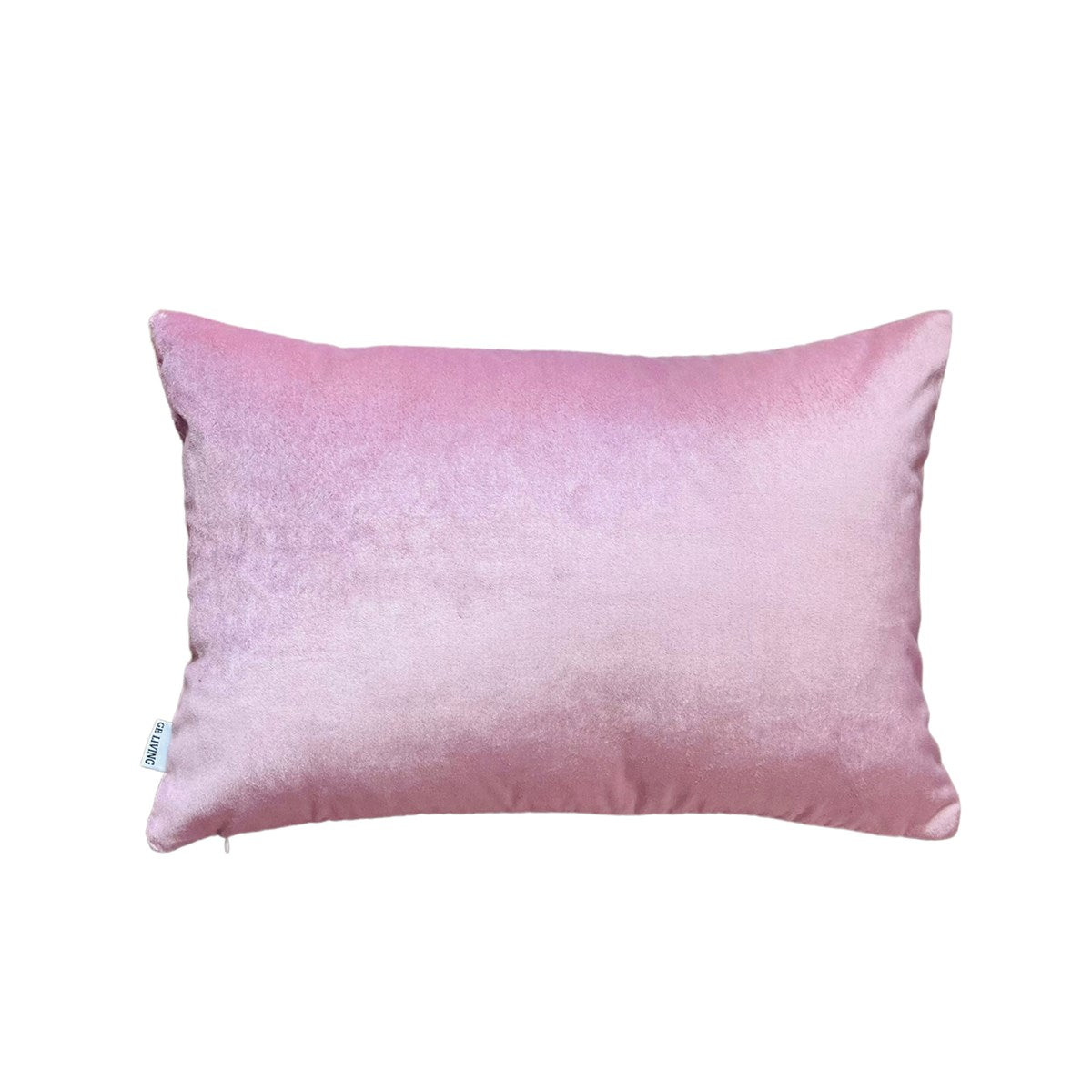 Dekoratif Pullu Göz Desenli Pembe Kadife Kırlent Kılıfı ( 35 cm x 50 cm )