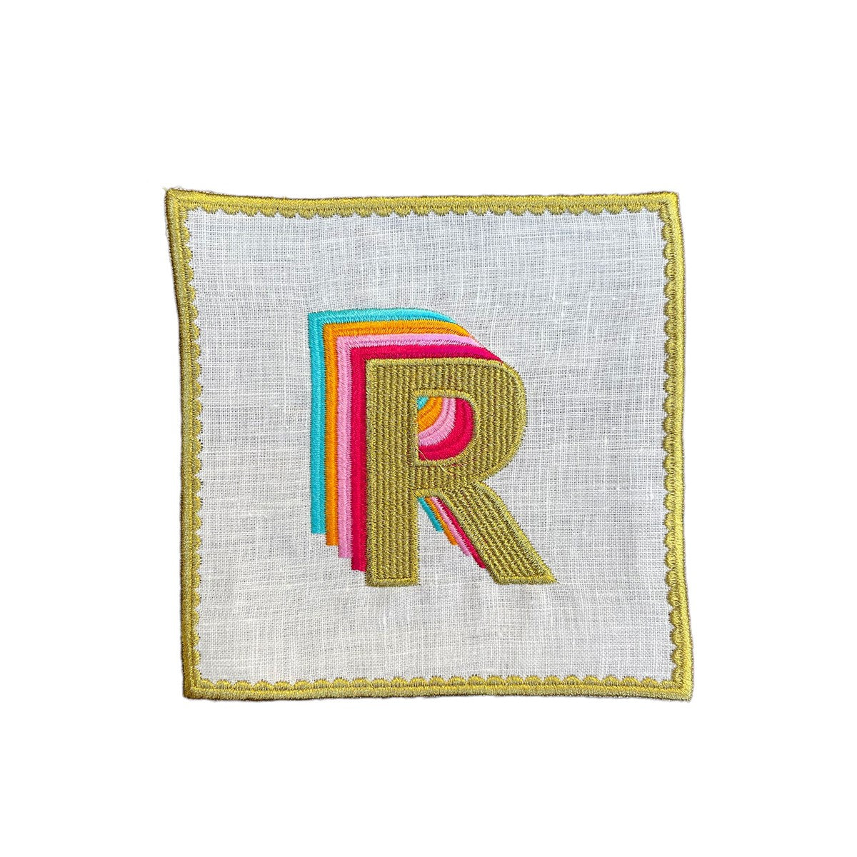 Rainbow ´´R´´ Harfi Krem Kokteyl Peçete (1 Adet)