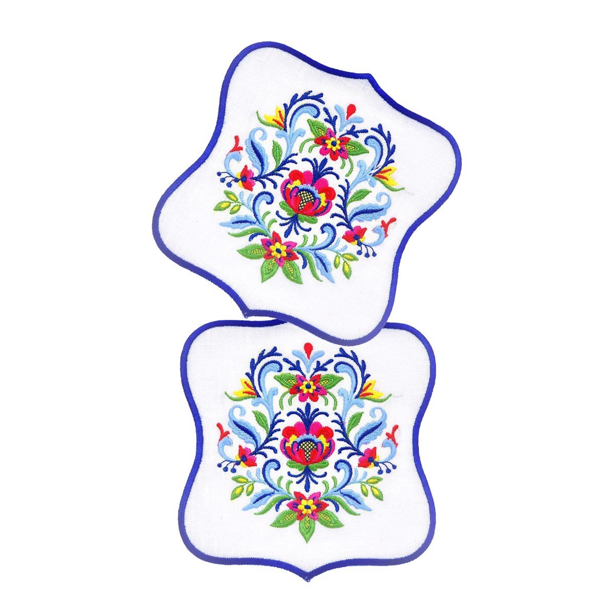 Dekoratif Renkli Çiçekli Rosemaling Desenli Kokteyl Peçete - 2 Adet
