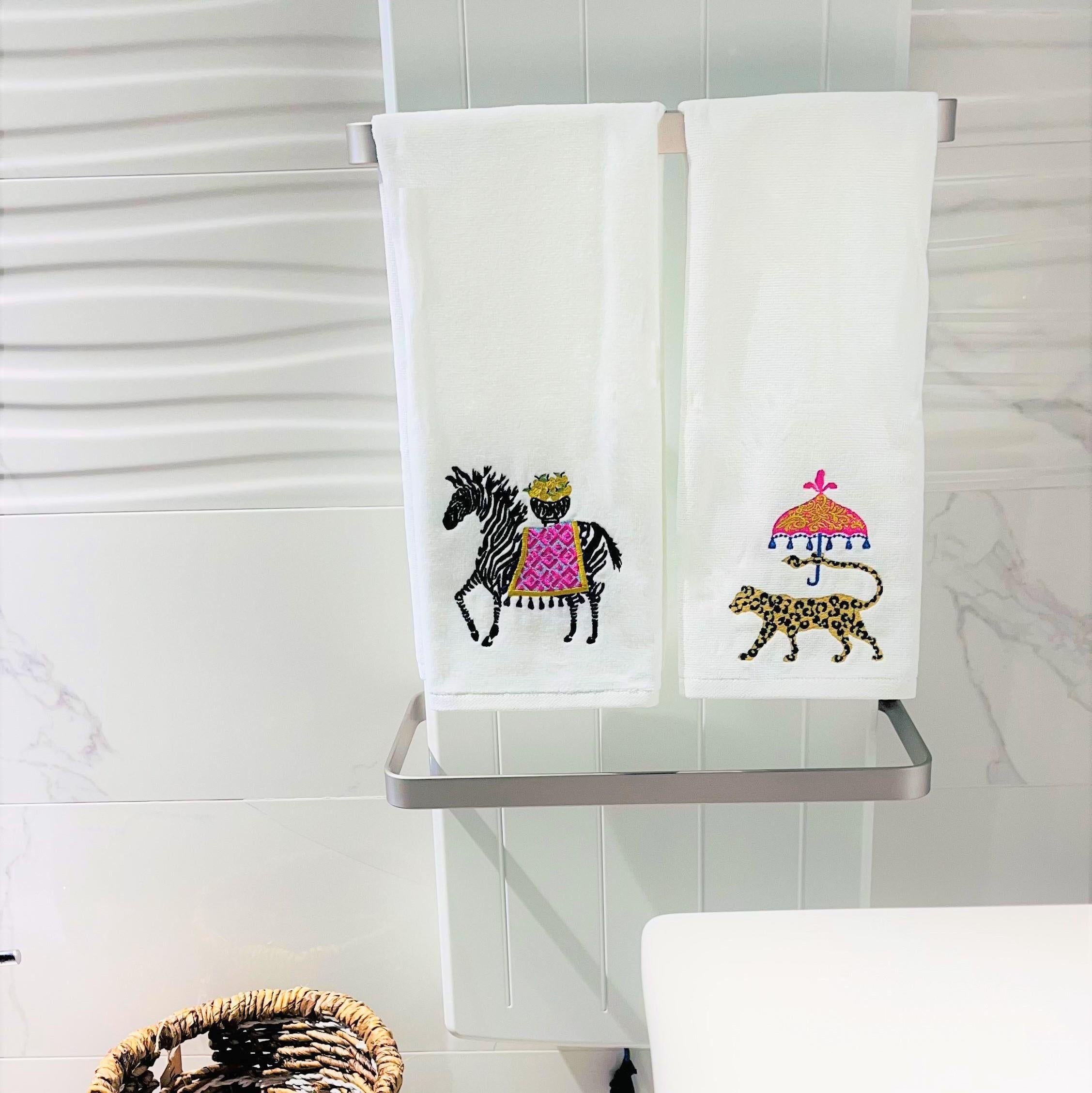 Dekoratif Zebra Desenli Safari Serisi Yüz Havlusu (1 Adet)
