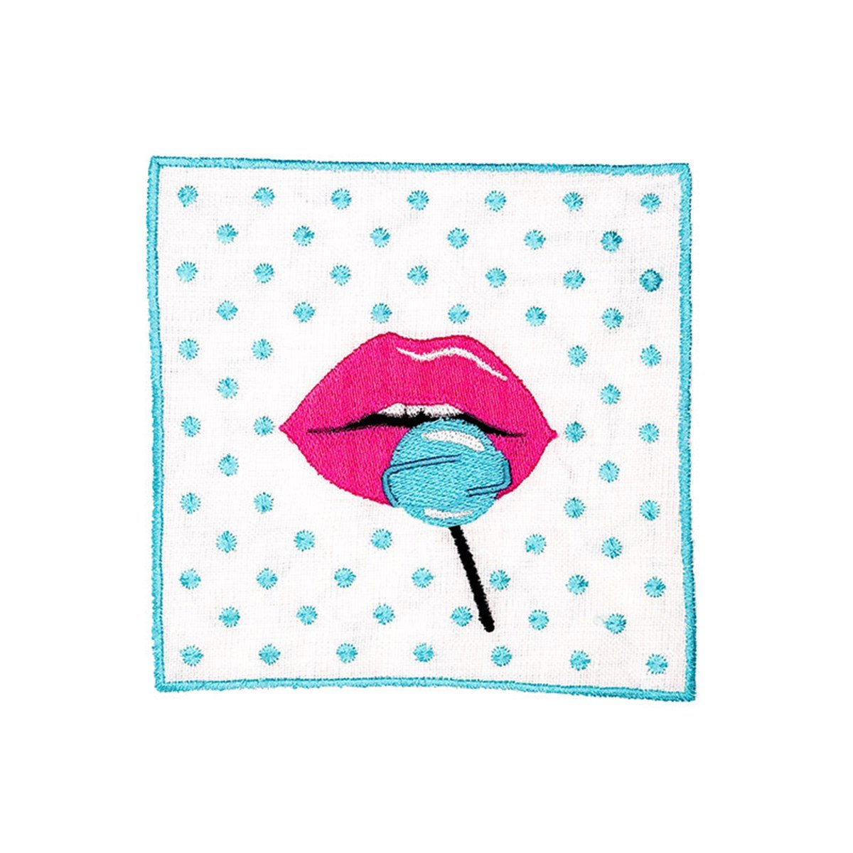 Pop Art Lips Dudak Desenli Vintage Kokteyl Peçeteler - 4 Adet