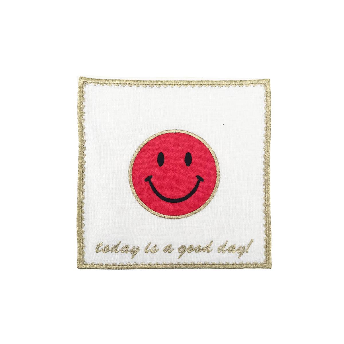 Smile Desenli Pembe Kokteyl Peçete ( 1 Adet )