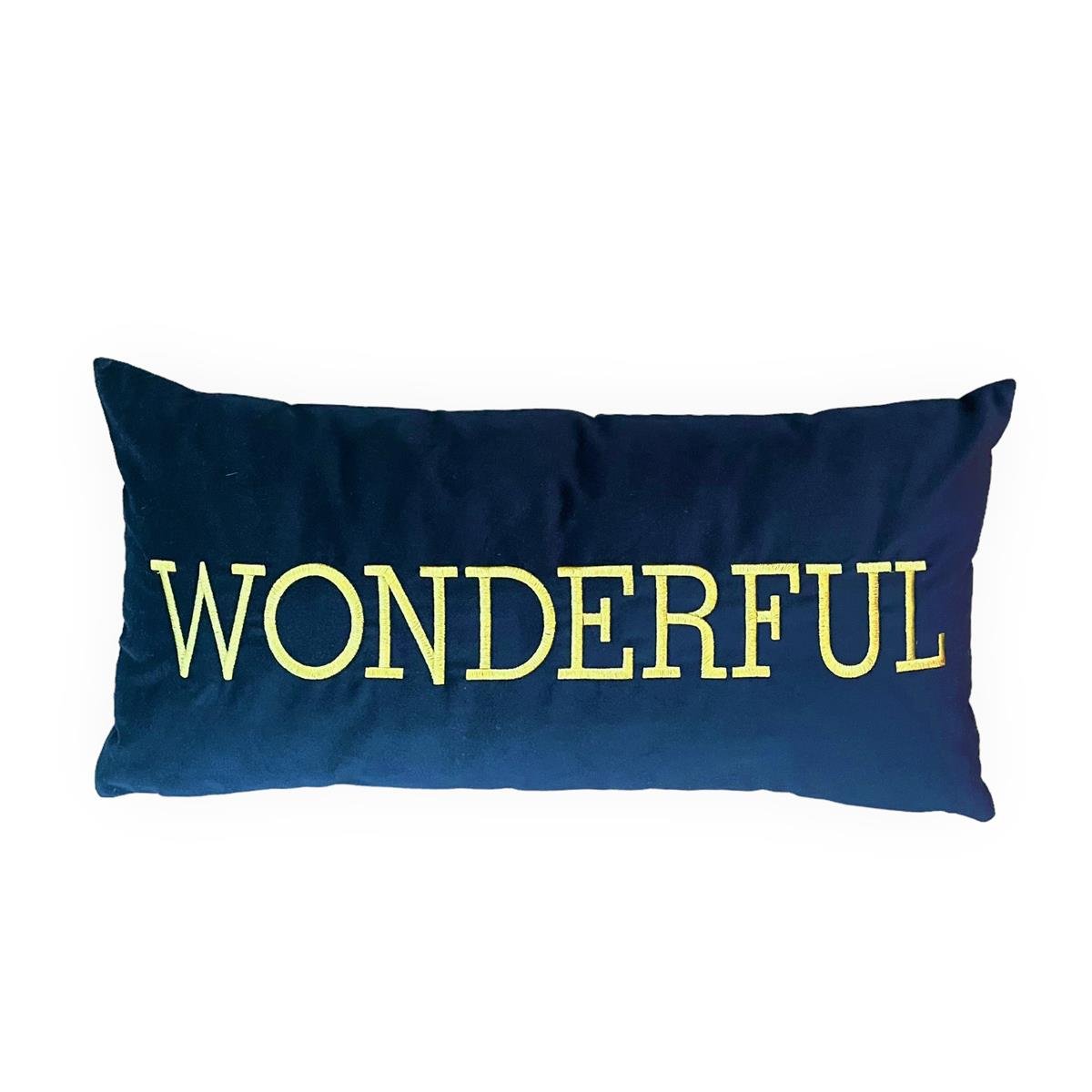 Wonderful Desenli Lacivert Kırlent Kılıfı 30 x 60
