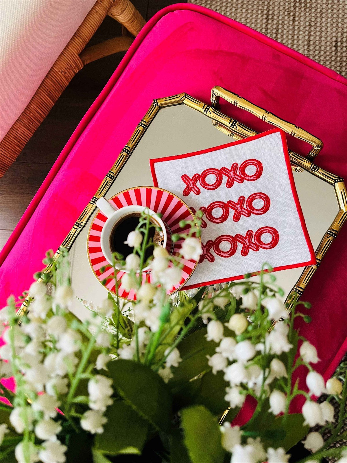 XOXO Desenli Love Serisi Kokteyl Peçete - ( 1 Adet )