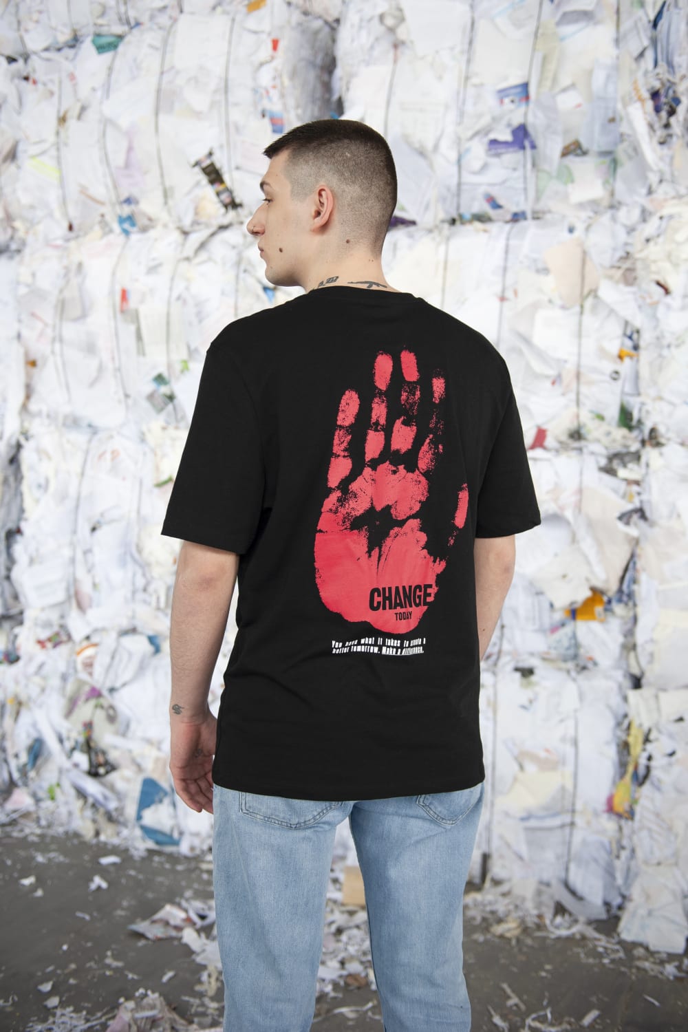 Generation Oz-Make A Change Black And Red T-shirt-T-Shirts-3-Milagron.com