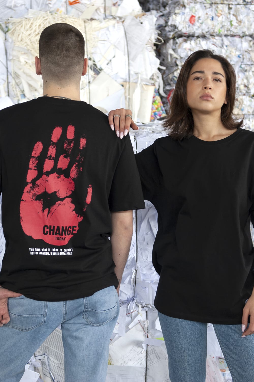 Generation Oz-Make A Change Black And Red T-shirt-T-Shirts-5-Milagron.com