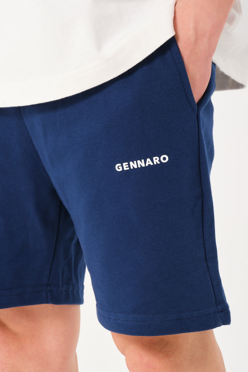 Gennaro-Basic Sweat Short Lacivert-Şort-4-Milagron.com