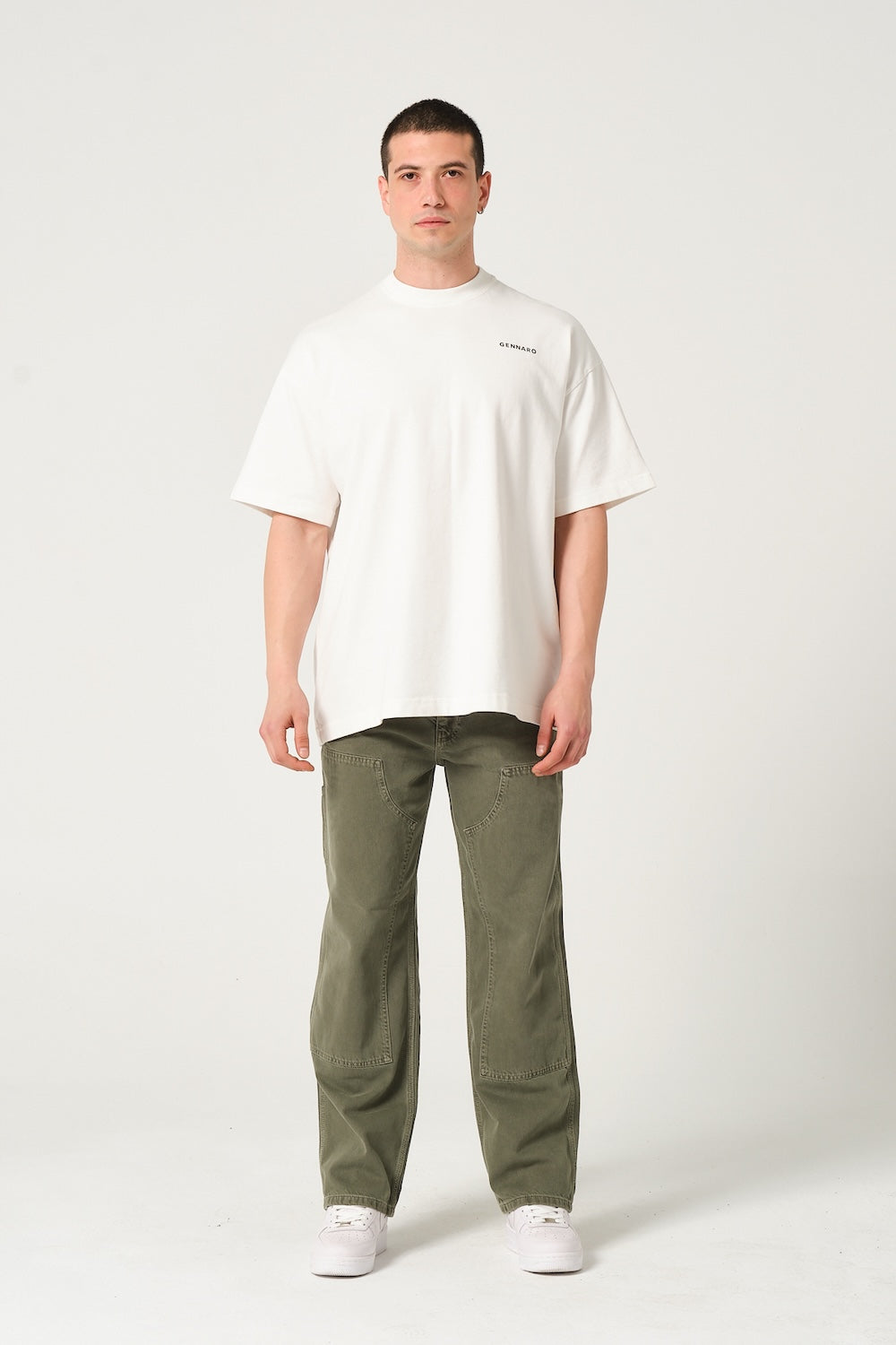 Gennaro-Carpenter Pants - Haki-Kot Pantolon-3-Milagron.com