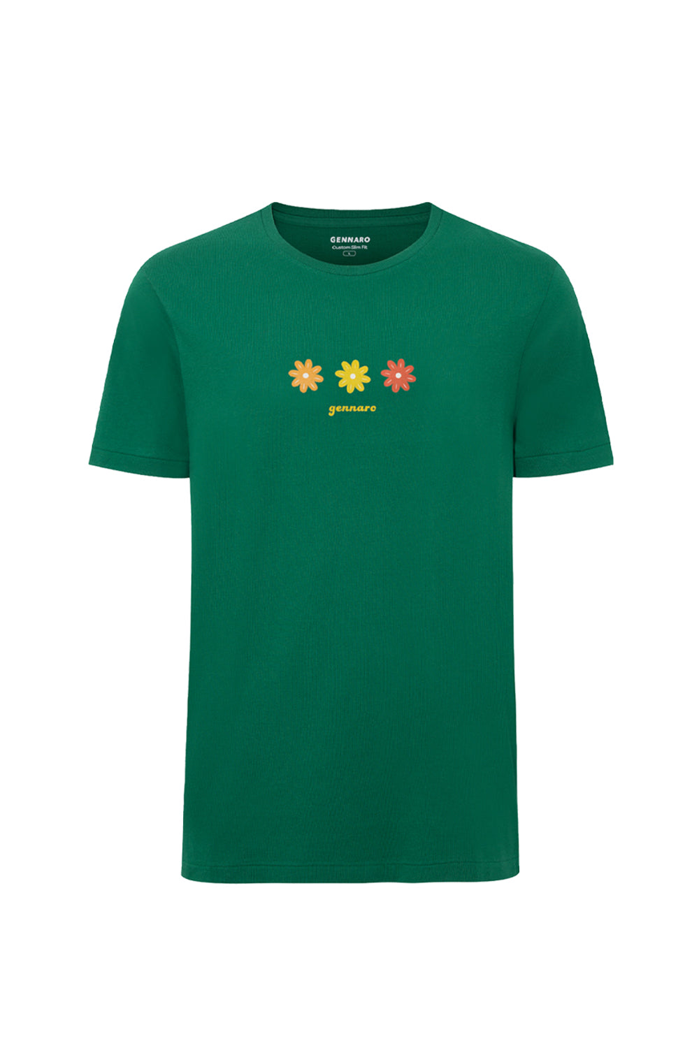 Gennaro-Flower T-shirt - Yeşil-T-Shirts-1-Milagron.com