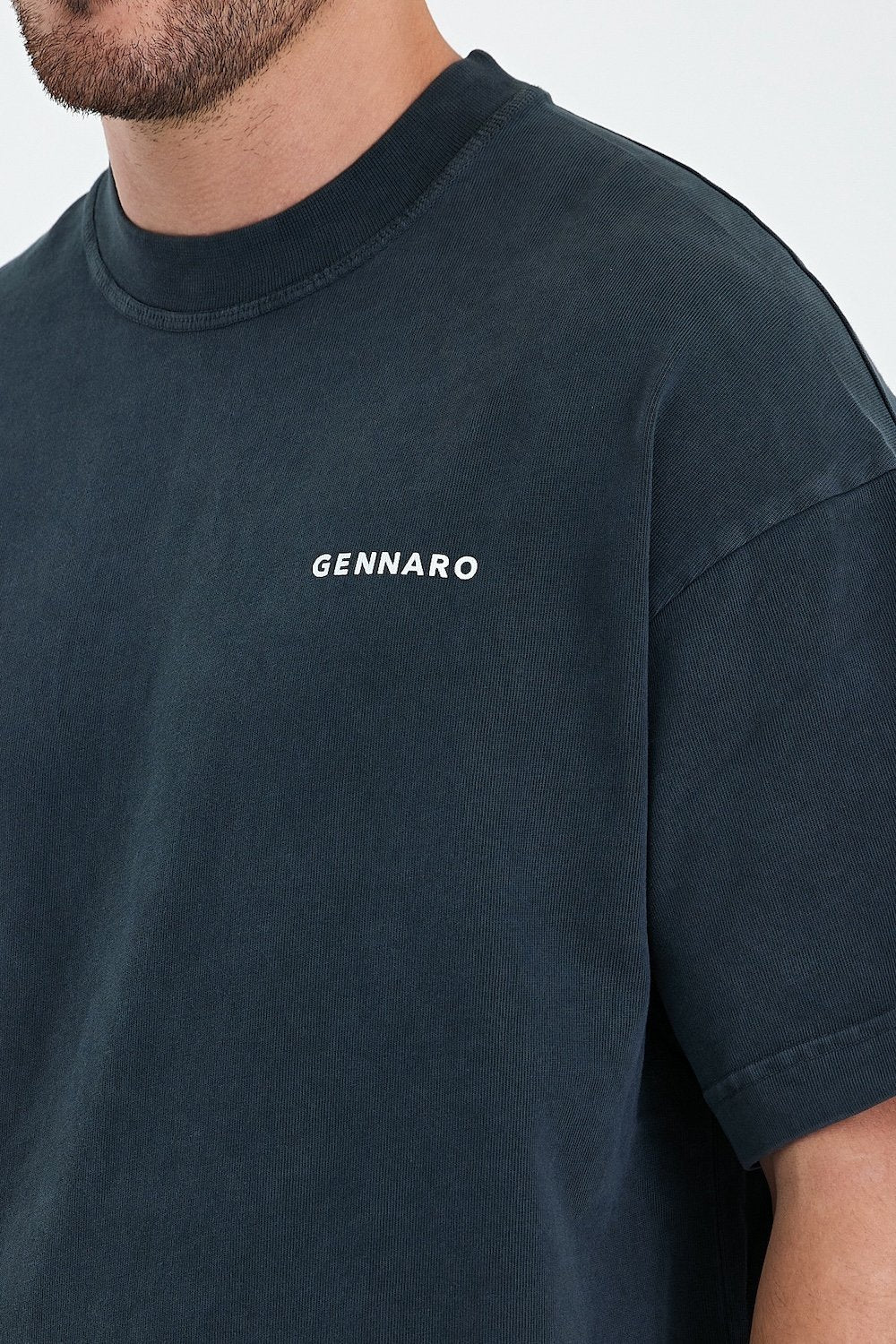 Gennaro-Heavyweight Oversize T-shirt - Antrasit-T-Shirts-4-Milagron.com