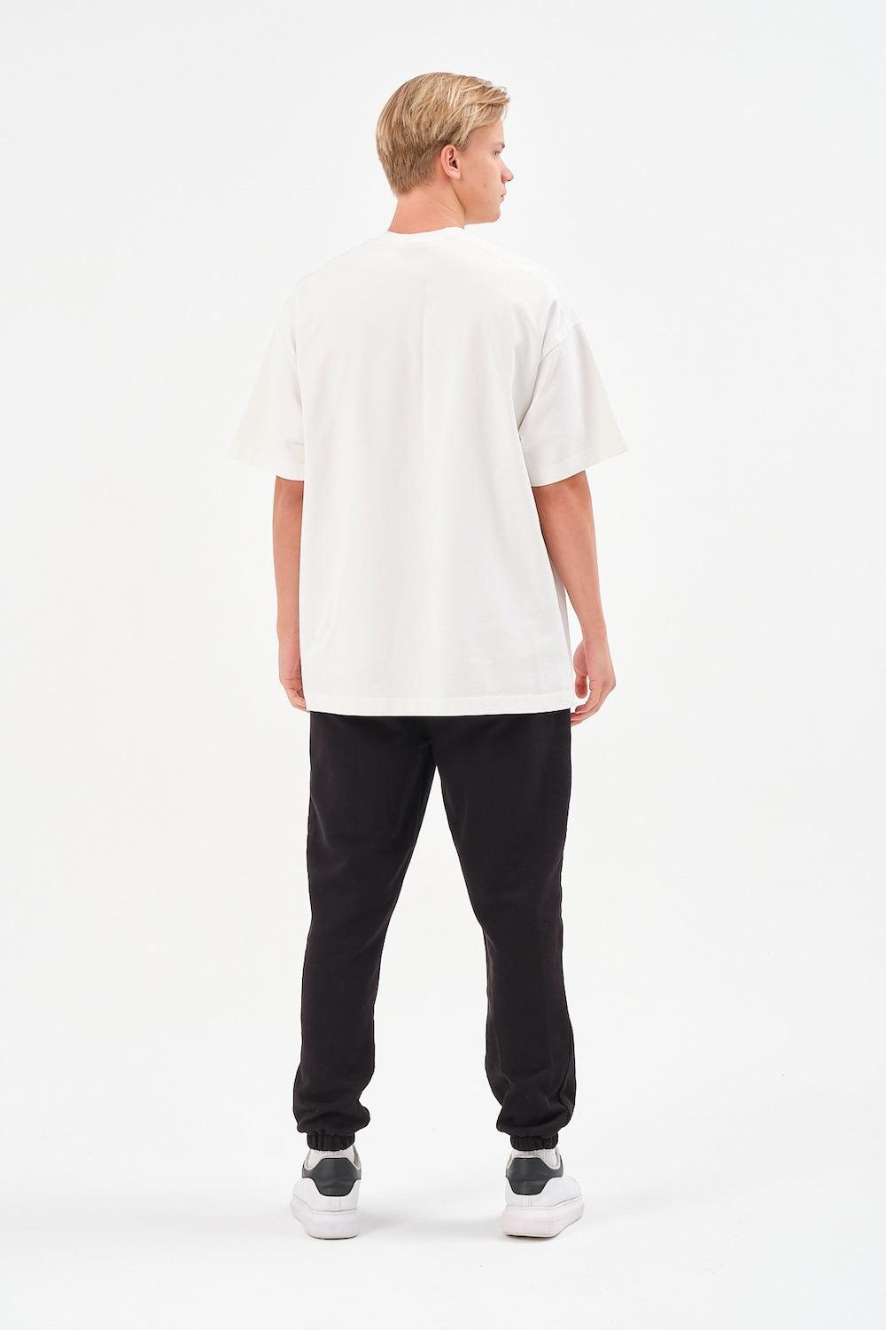 Gennaro-Heavyweight Oversize T-shirt - Beyaz-T-Shirts-4-Milagron.com