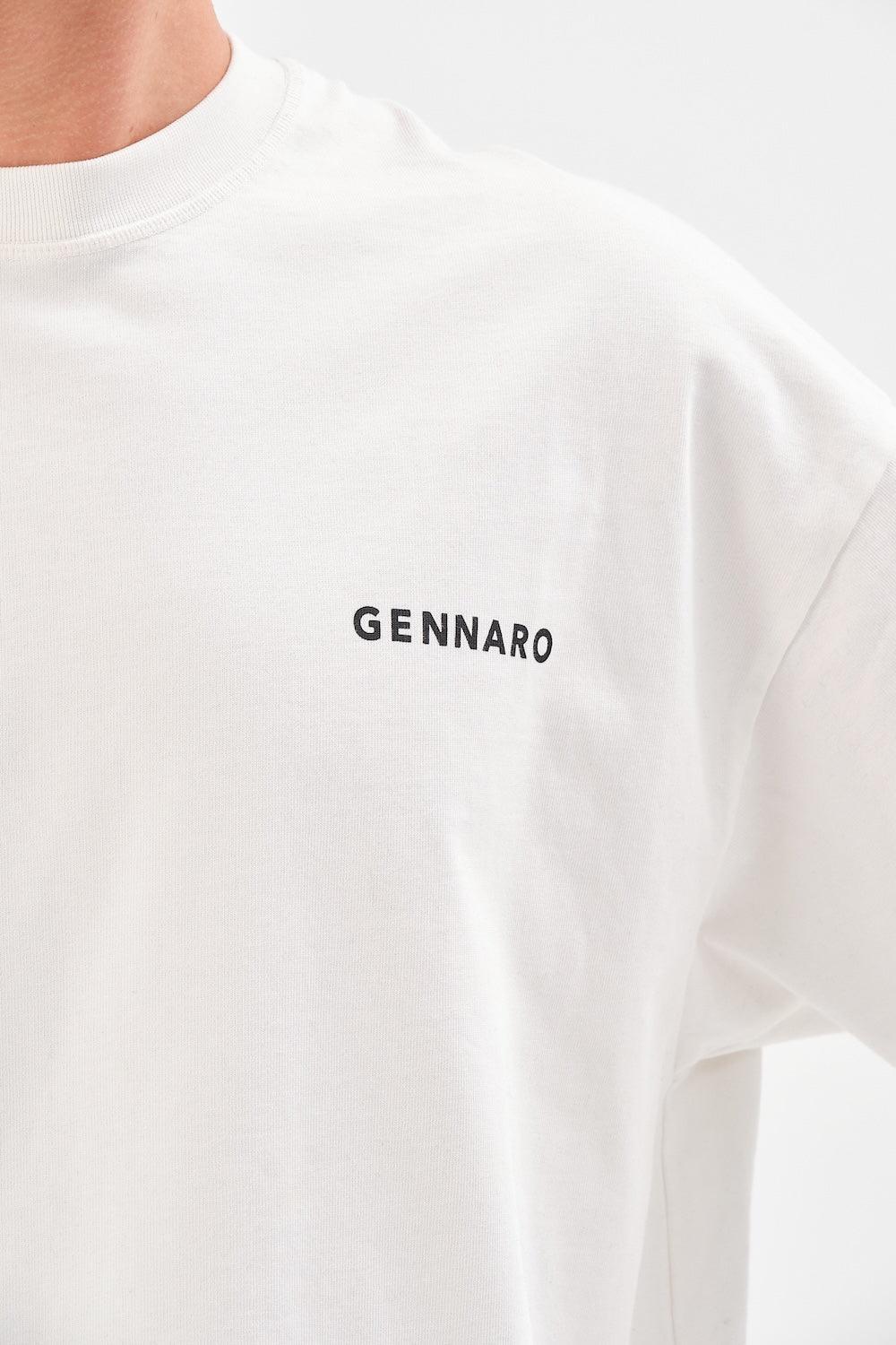 Gennaro-Heavyweight Oversize T-shirt - Beyaz-T-Shirts-5-Milagron.com