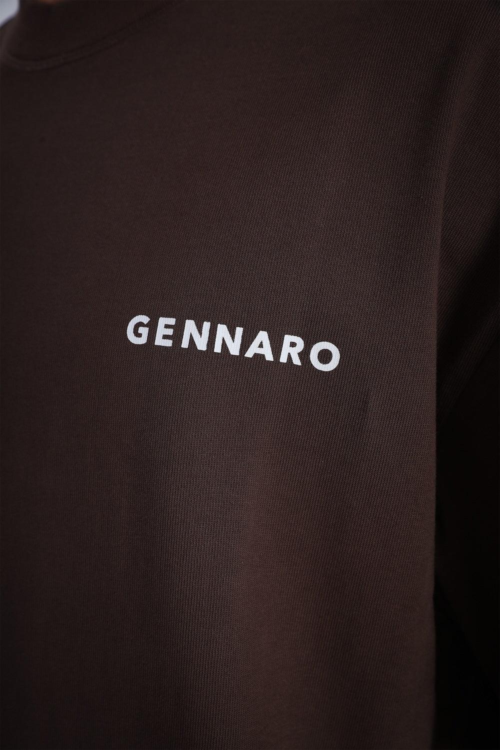 Gennaro-Heavyweight Oversize T-shirt - Kahverengi-T-Shirts-3-Milagron.com