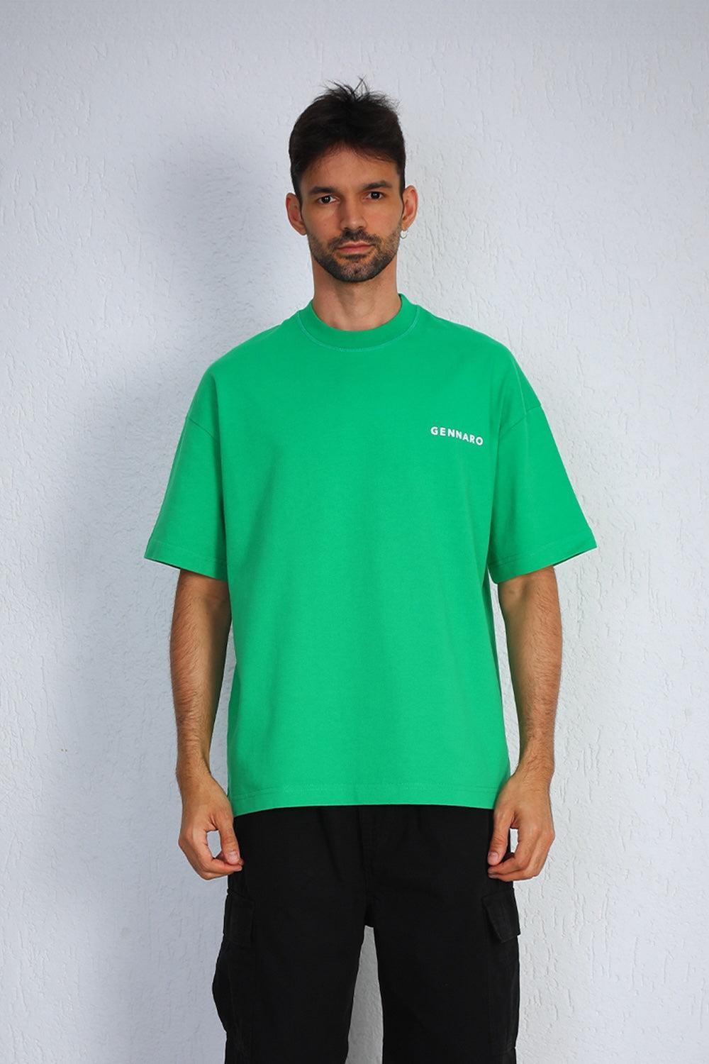 Gennaro-Heavyweight Oversize T-shirt - Yeşil-T-Shirts-1-Milagron.com