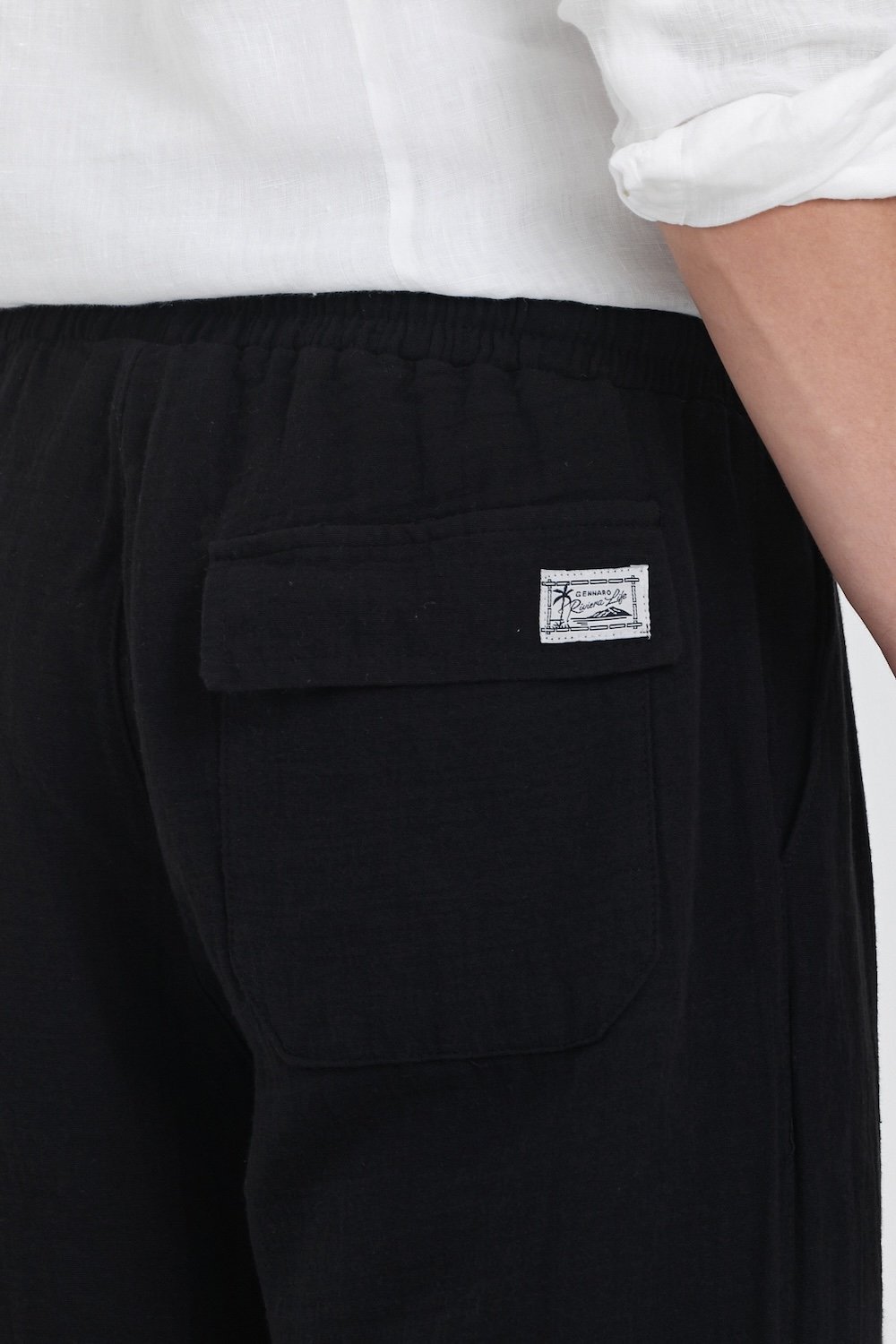 Gennaro-Müslin Pantolon-Keten Pantolon-5-Milagron.com