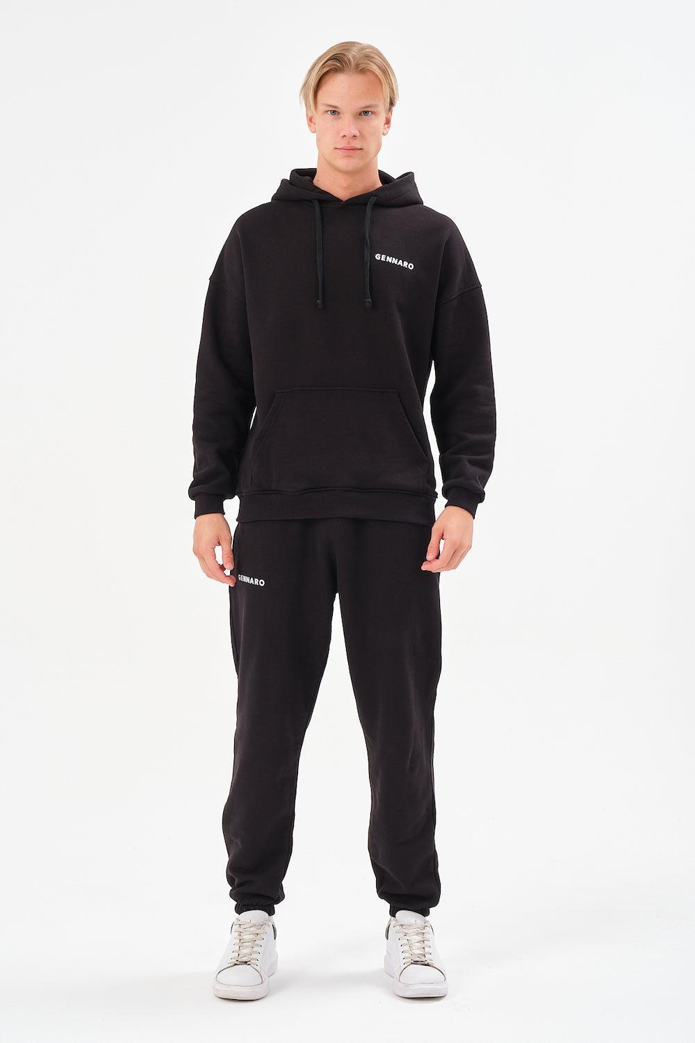 Gennaro-Oversize Jogger - Siyah-Eşofman-1-Milagron.com