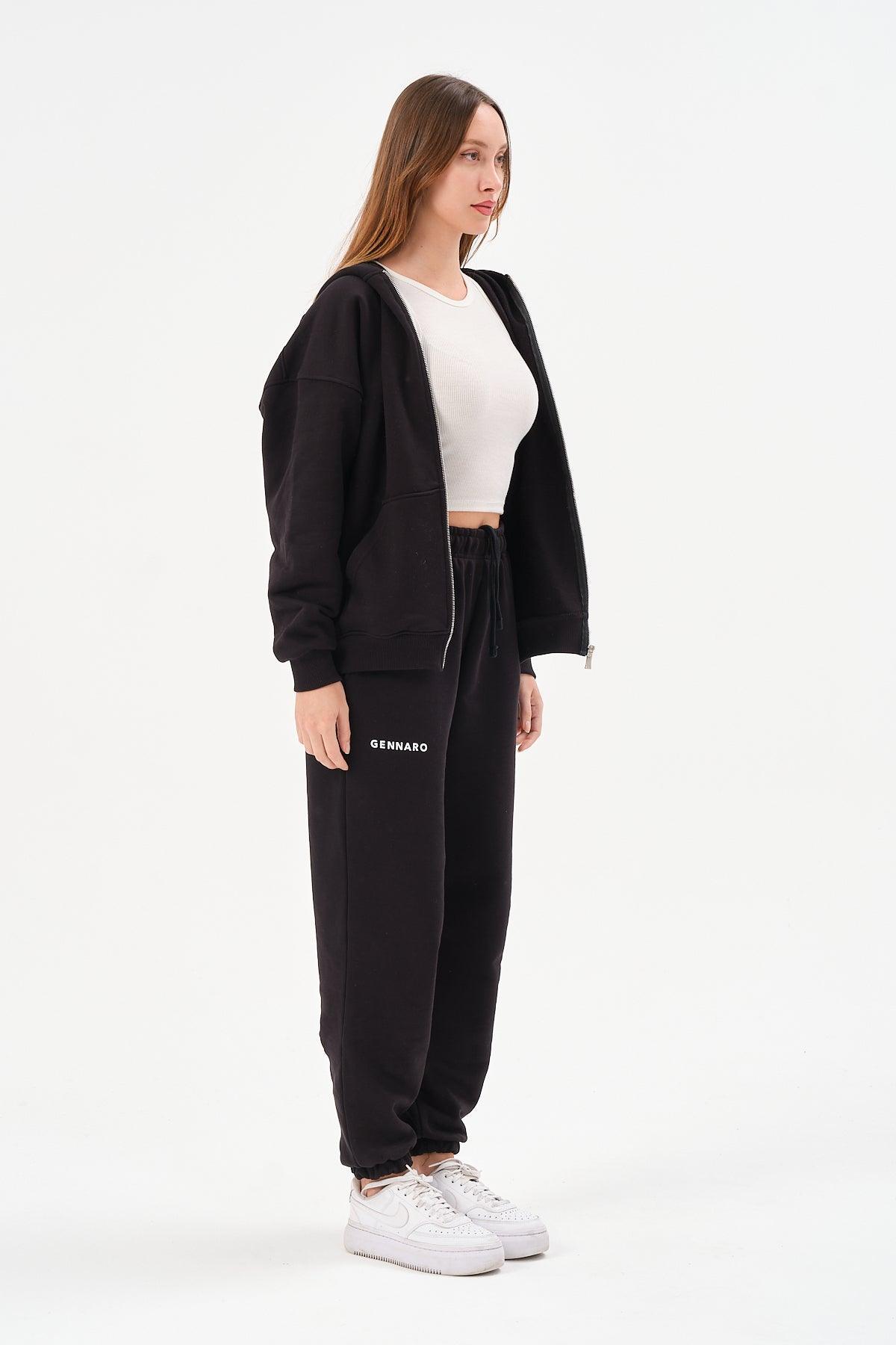 Gennaro-Oversize Jogger - Siyah-Eşofman-2-Milagron.com