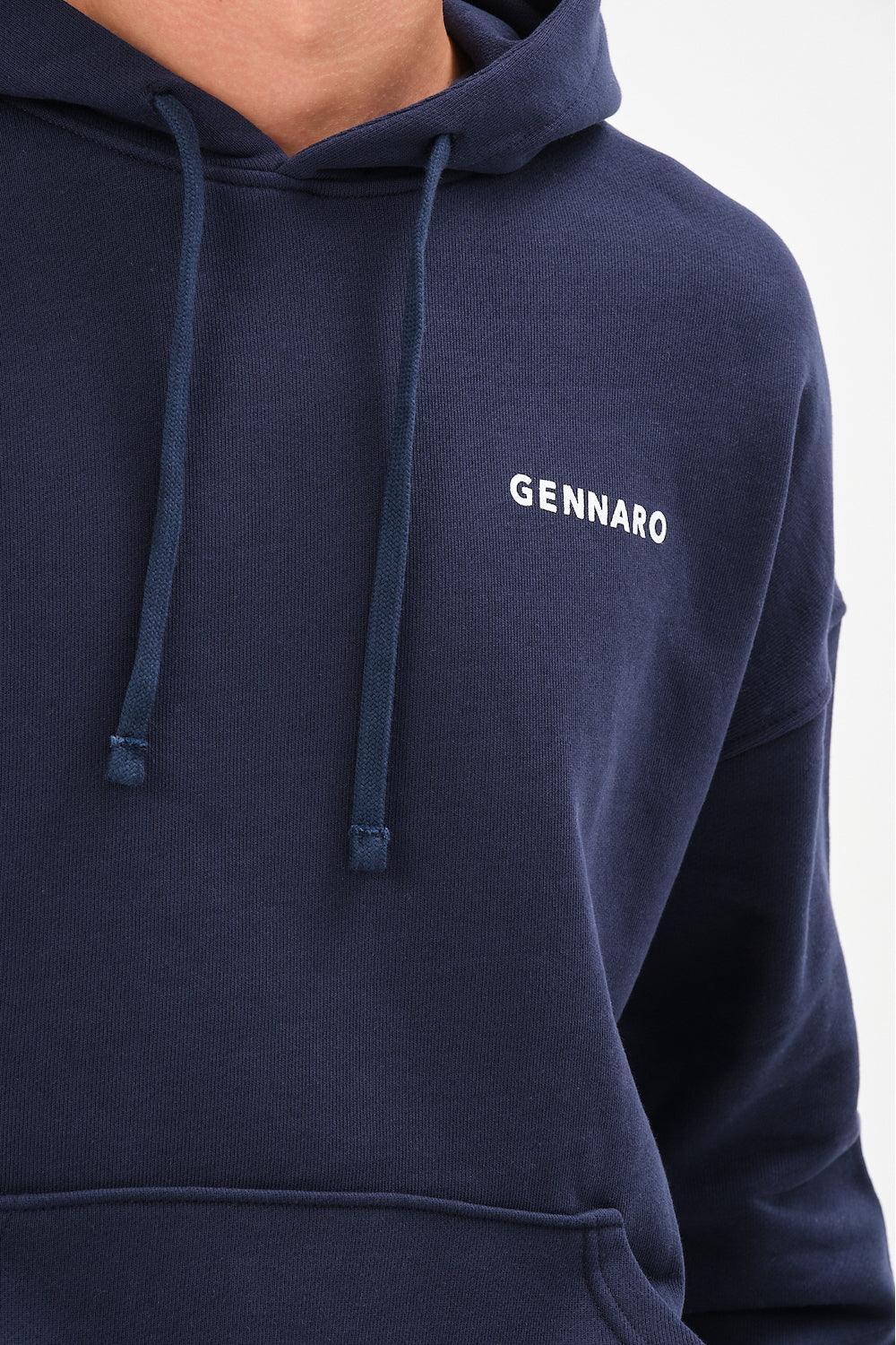 Gennaro-Oversize Sweatshirt - Lacivert-Sweatshirts & Hoodies-2-Milagron.com
