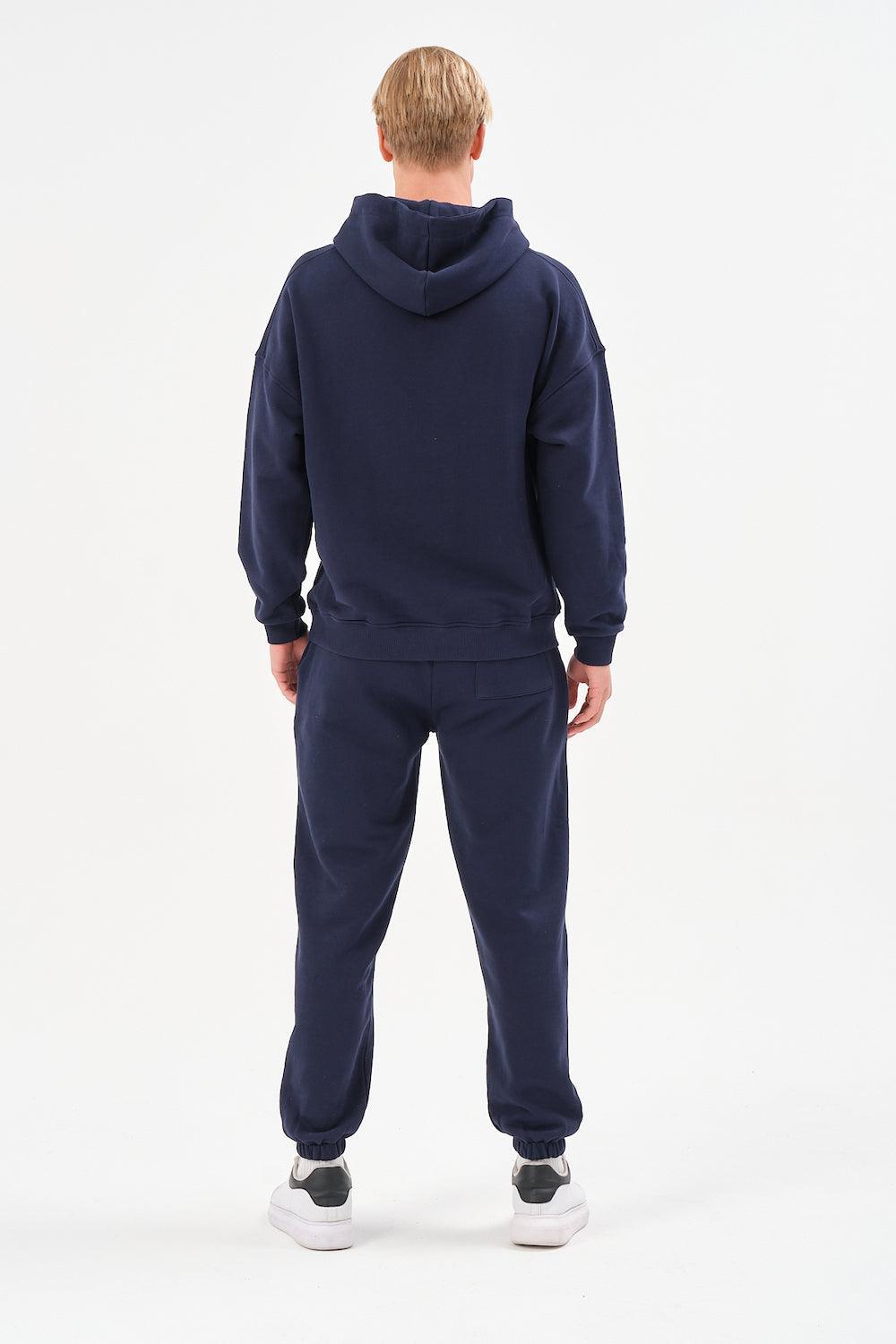 Gennaro-Oversize Sweatshirt - Lacivert-Sweatshirts & Hoodies-4-Milagron.com