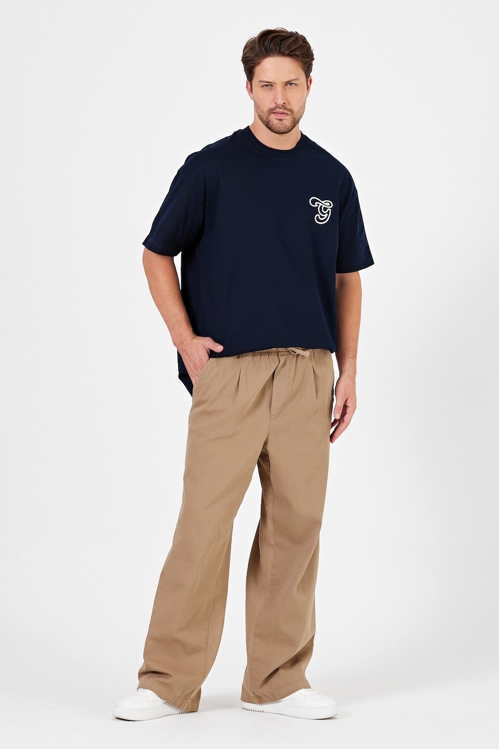 Gennaro-Wide Leg Baggy Pantolon-Pantolon-1-Milagron.com