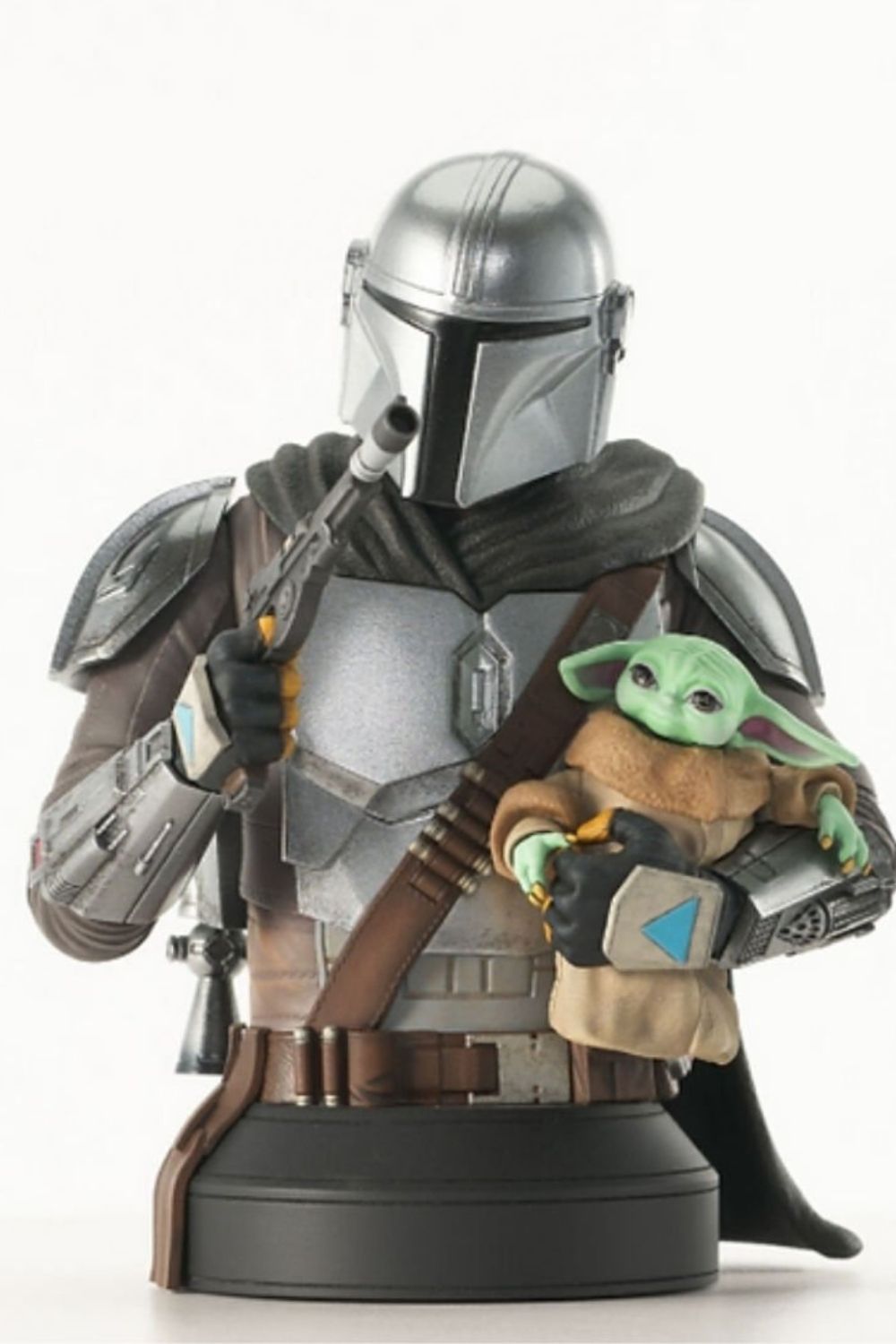 Gentle Giant Ltd.-Star Wars - Mandalorian with Grogu 1/6 Scale Limited Edition Büst-Heykel-3-Milagron.com