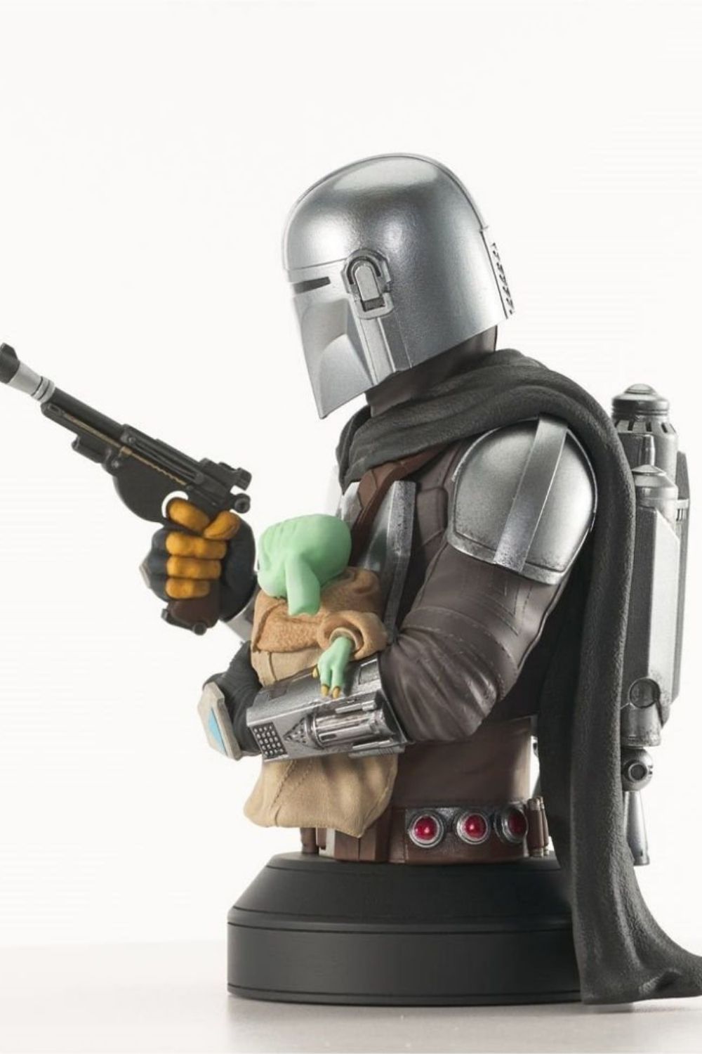 Gentle Giant Ltd.-Star Wars - Mandalorian with Grogu 1/6 Scale Limited Edition Büst-Heykel-6-Milagron.com