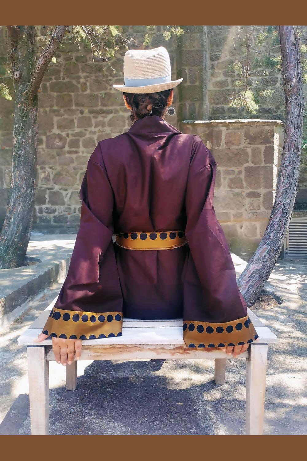 Geomi-Dots Kimono - Bordo-Kimono-3-Milagron.com