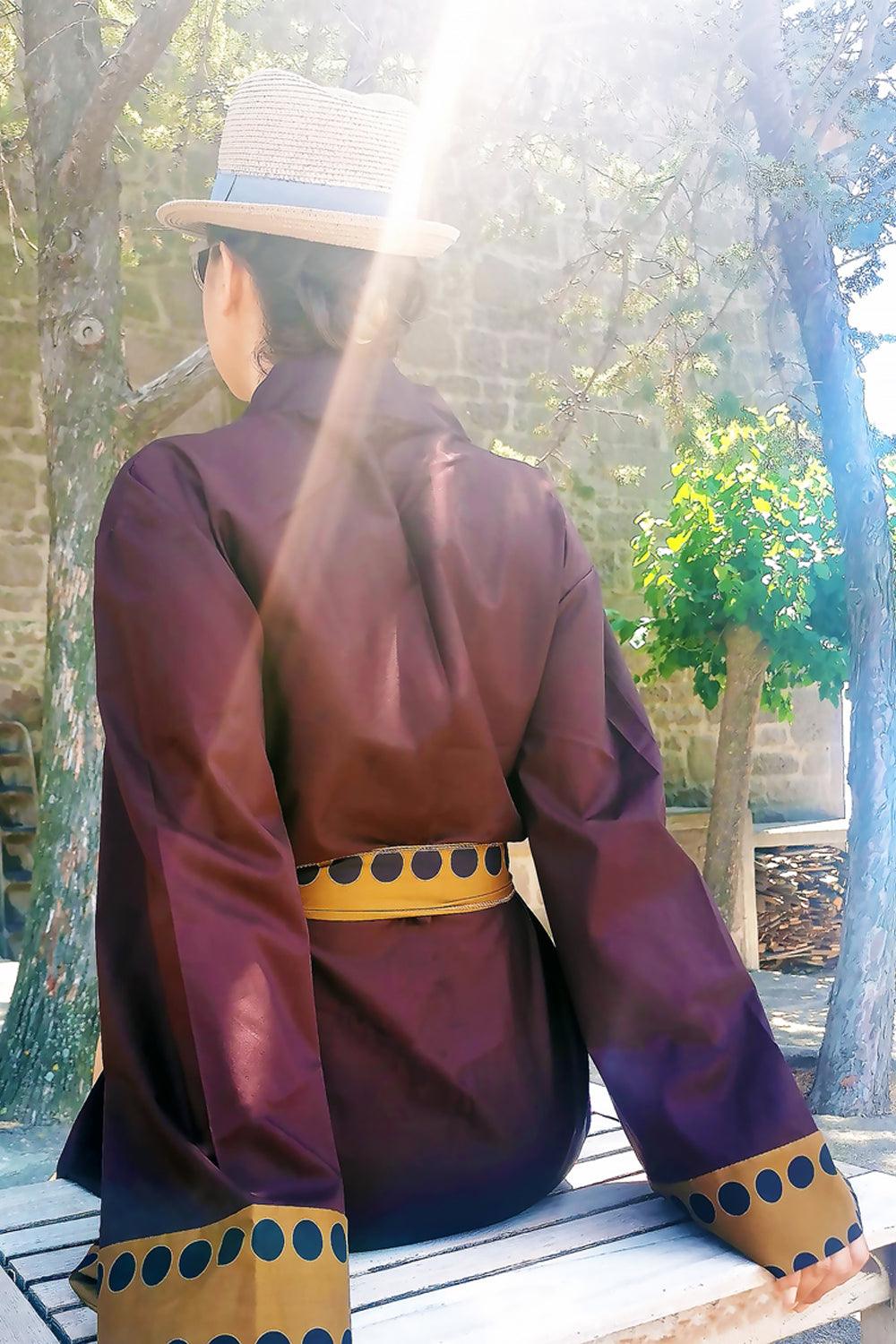 Geomi-Dots Kimono - Bordo-Kimono-4-Milagron.com