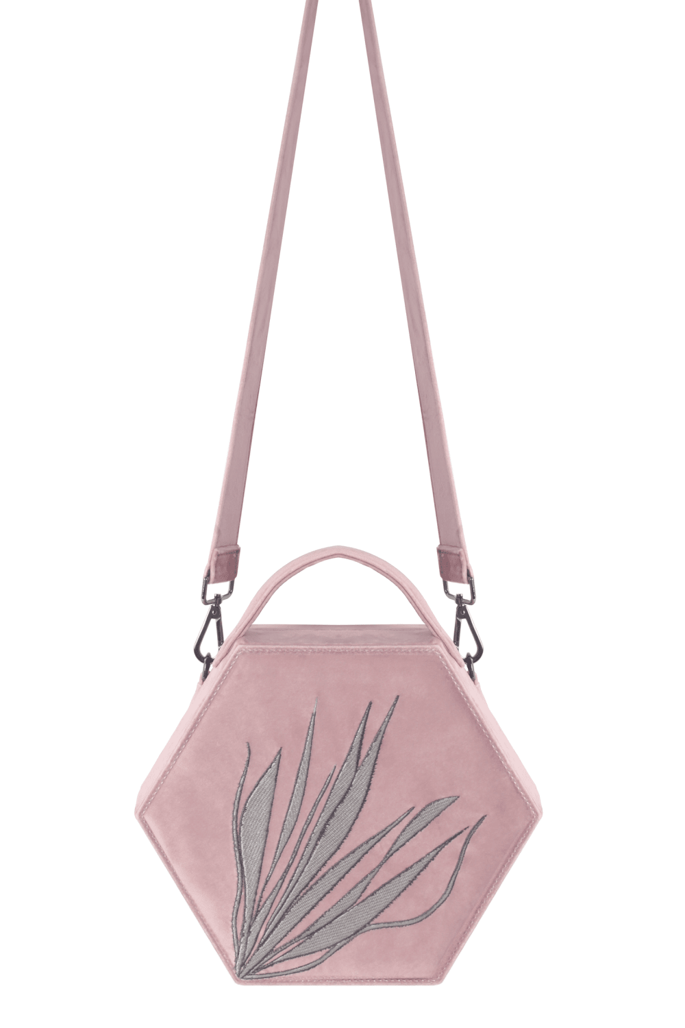 Geomi-Hexagon Çanta - Pudra Pembe-Omuz Çantası-5-Milagron.com