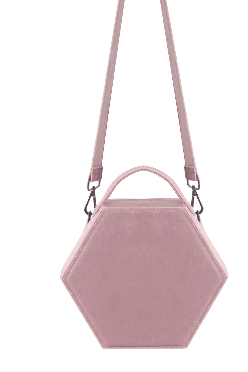 Geomi-Hexagon Çanta - Pudra Pembe-Omuz Çantası-6-Milagron.com