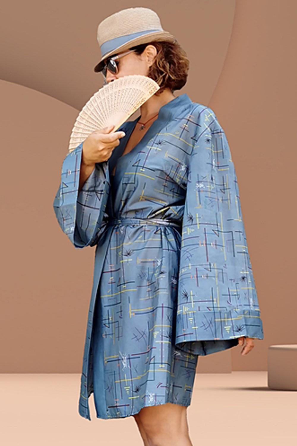 Geomi-Japan Dreaming Kimono - Su Yesili-Kimono-2-Milagron.com