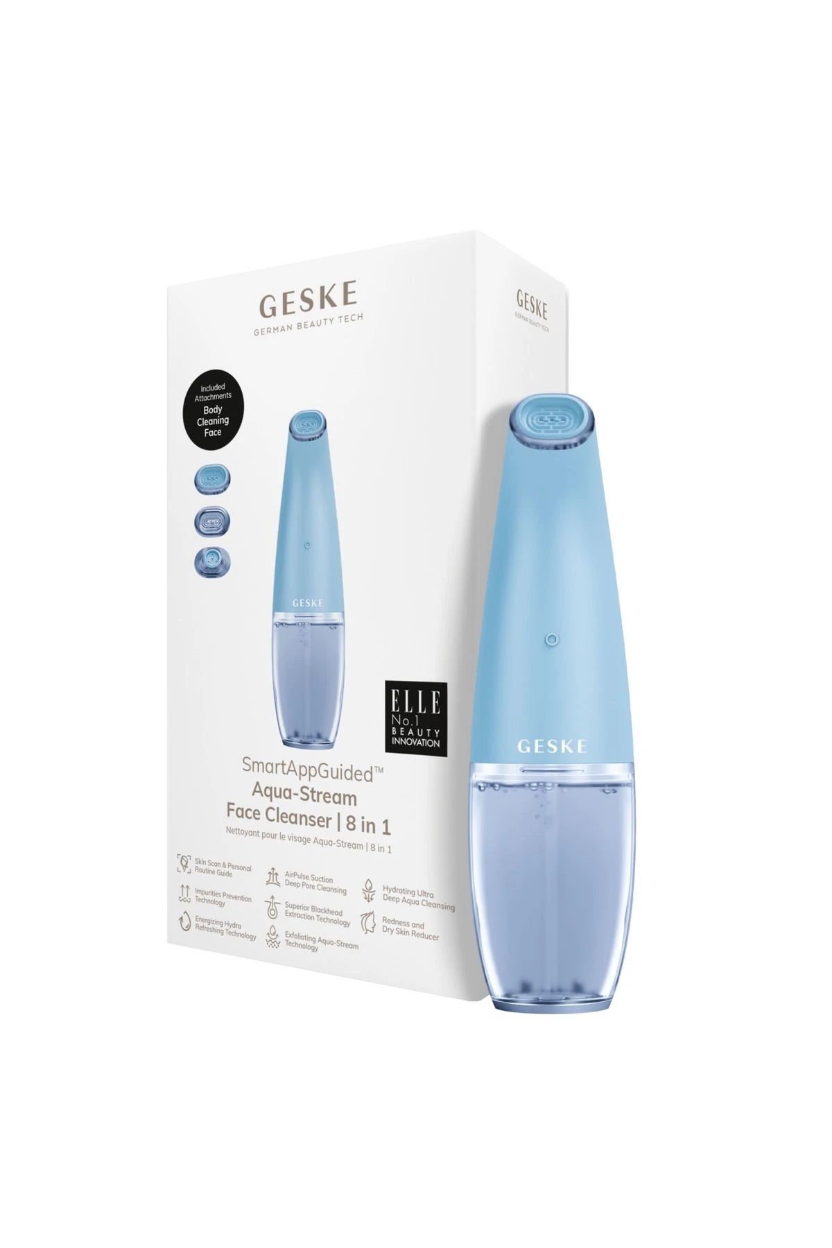 Geske-Aqua Stream Çift Başlıklı Siyah Nokta Ve Yüz Temizleme Cihazı | Aqua Stream Face Cleanser-Cilt Bakım Aletleri-37-Milagron.com