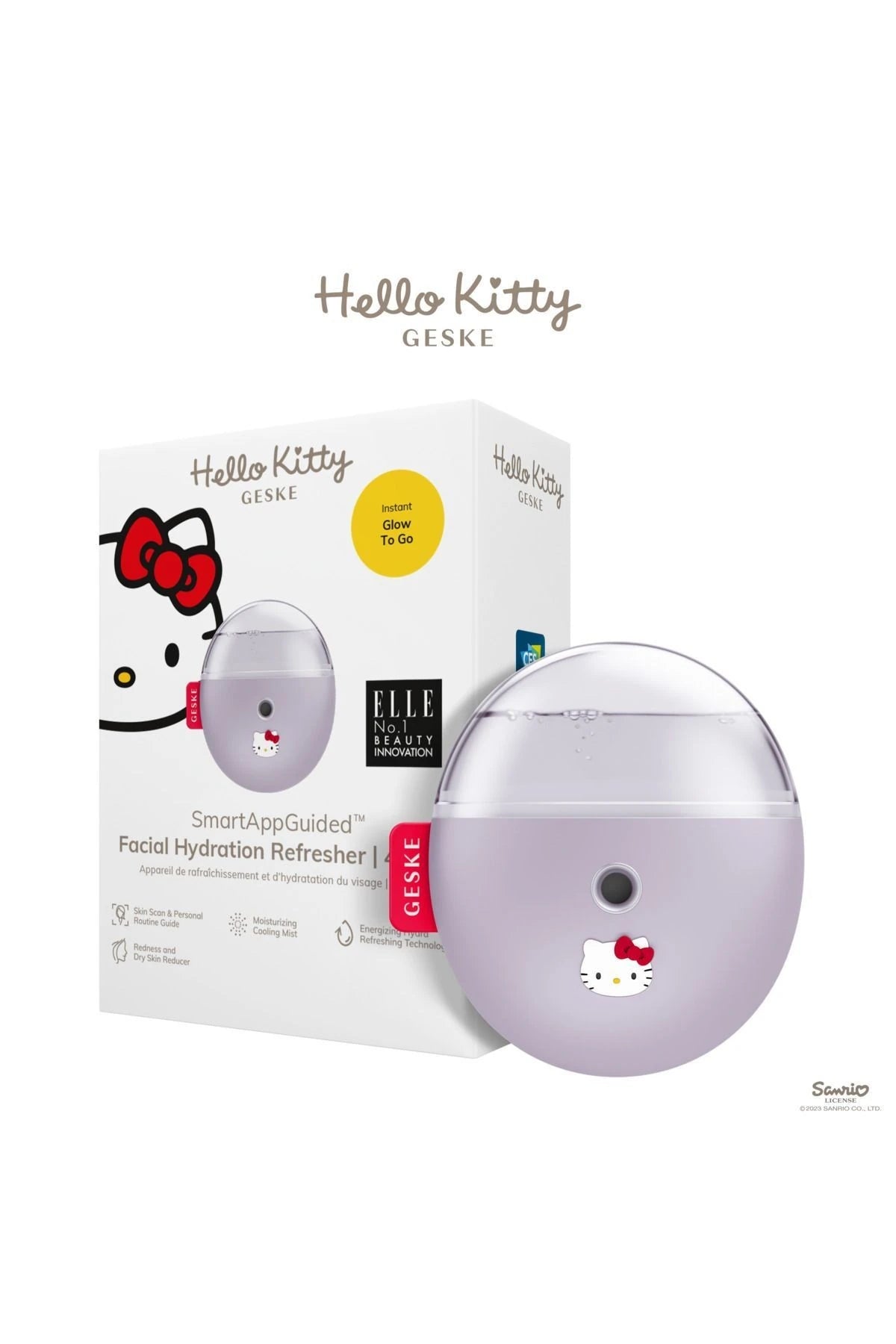 Geske-Hello Kitty Buharlı Cilt Nemlendirici Ve Yenileyici Yüz Bakım Cihazı | Facial Hydration Refresher-Cilt Bakım Aletleri-9-Milagron.com
