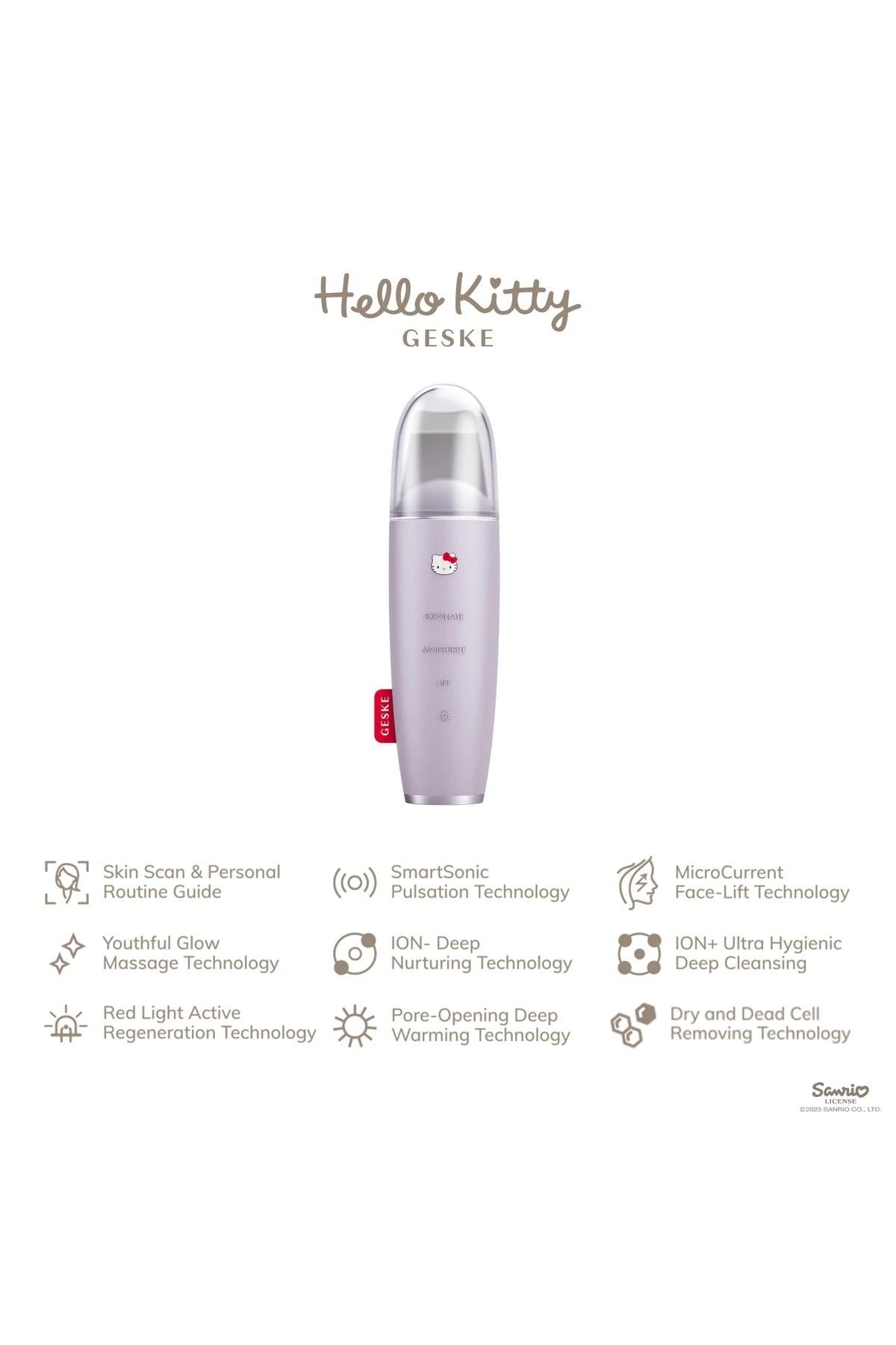 Geske-Hello Kitty Mikro Akım Siyah Nokta Temizleme Cihazı | Micro Current Skin Scrubber Blackhead Remover-Cilt Bakım Aletleri-2-Milagron.com