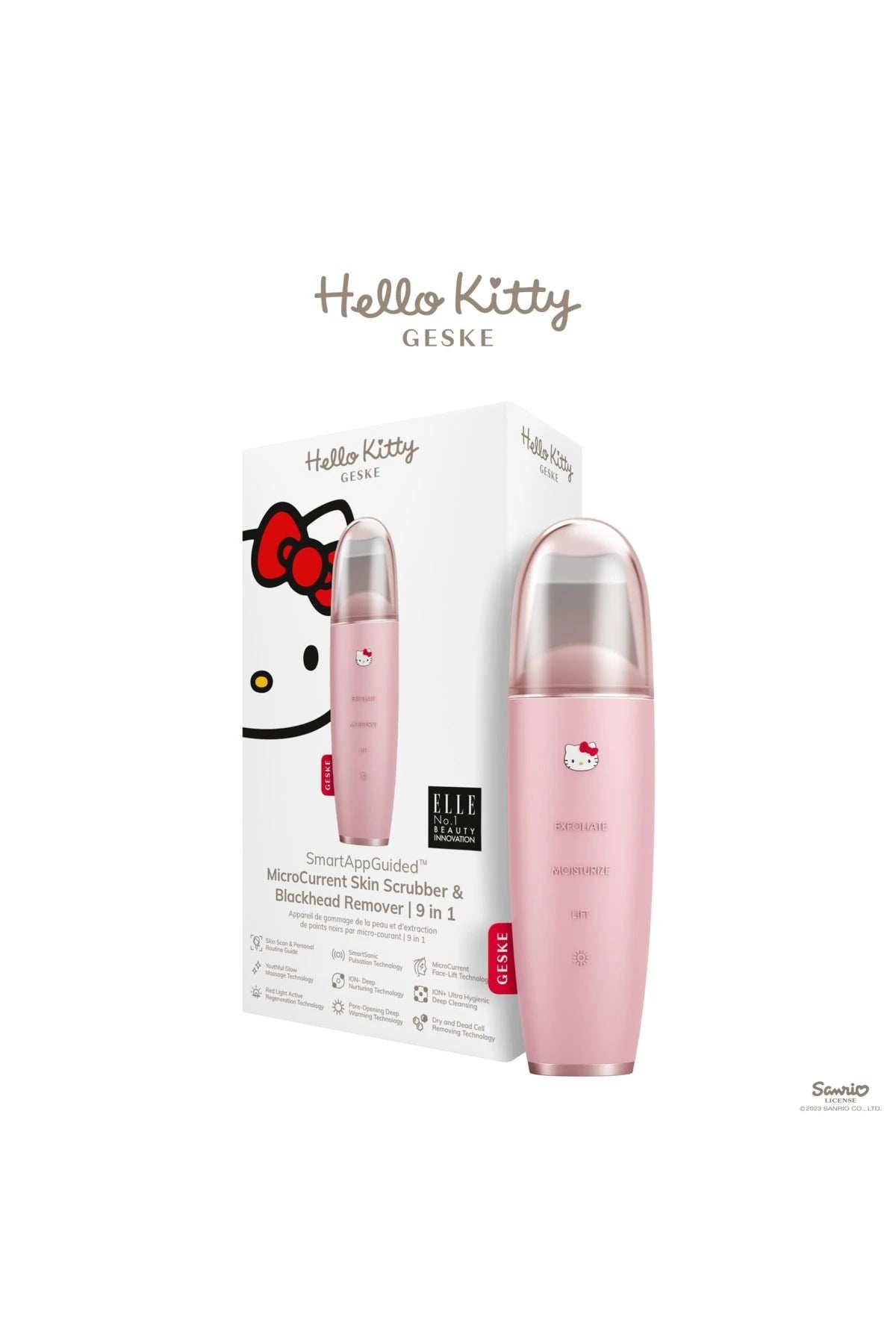 Geske-Hello Kitty Mikro Akım Siyah Nokta Temizleme Cihazı | Micro Current Skin Scrubber Blackhead Remover-Cilt Bakım Aletleri-8-Milagron.com