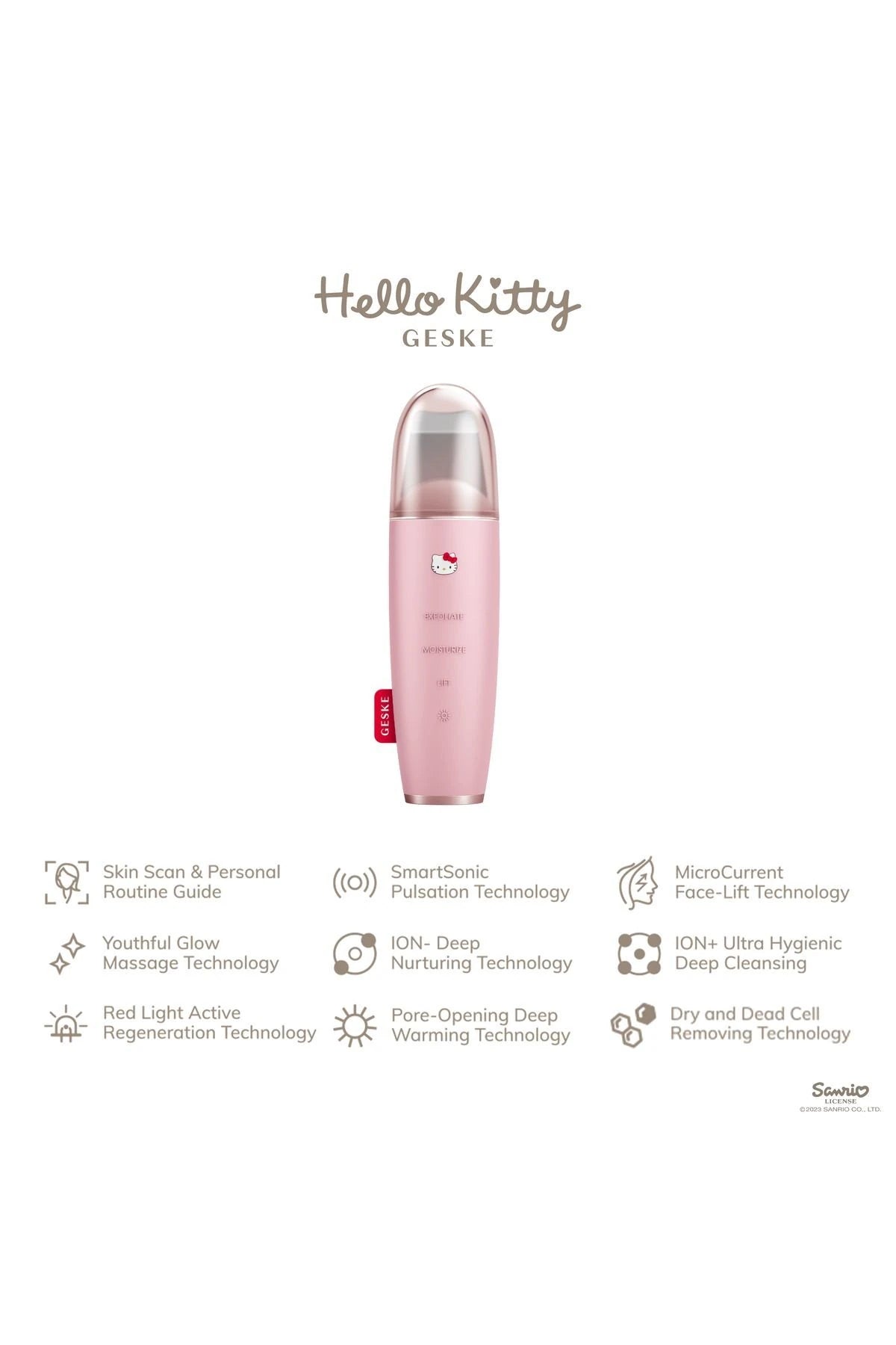 Geske-Hello Kitty Mikro Akım Siyah Nokta Temizleme Cihazı | Micro Current Skin Scrubber Blackhead Remover-Cilt Bakım Aletleri-9-Milagron.com