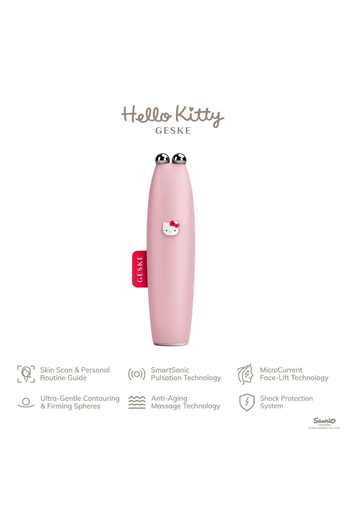 Geske-Hello Kitty Titreşimli Mikro Akım Yüz Sıkılaştırıcı Akıllı Kalem | Microcurrent Face Lift Pen-Cilt Bakım Aletleri-9-Milagron.com