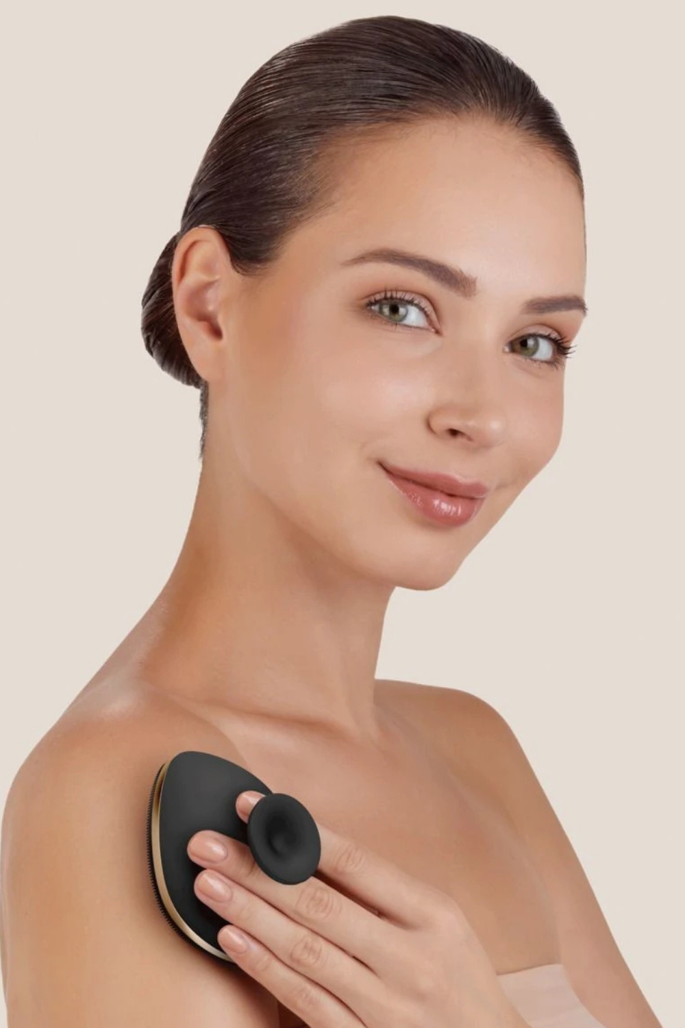 Geske-Metal Detaylı Yumuşak Silikonlu Vücut Temizleme Fırçası | Body Brush-Vücut Temizleyici-25-Milagron.com